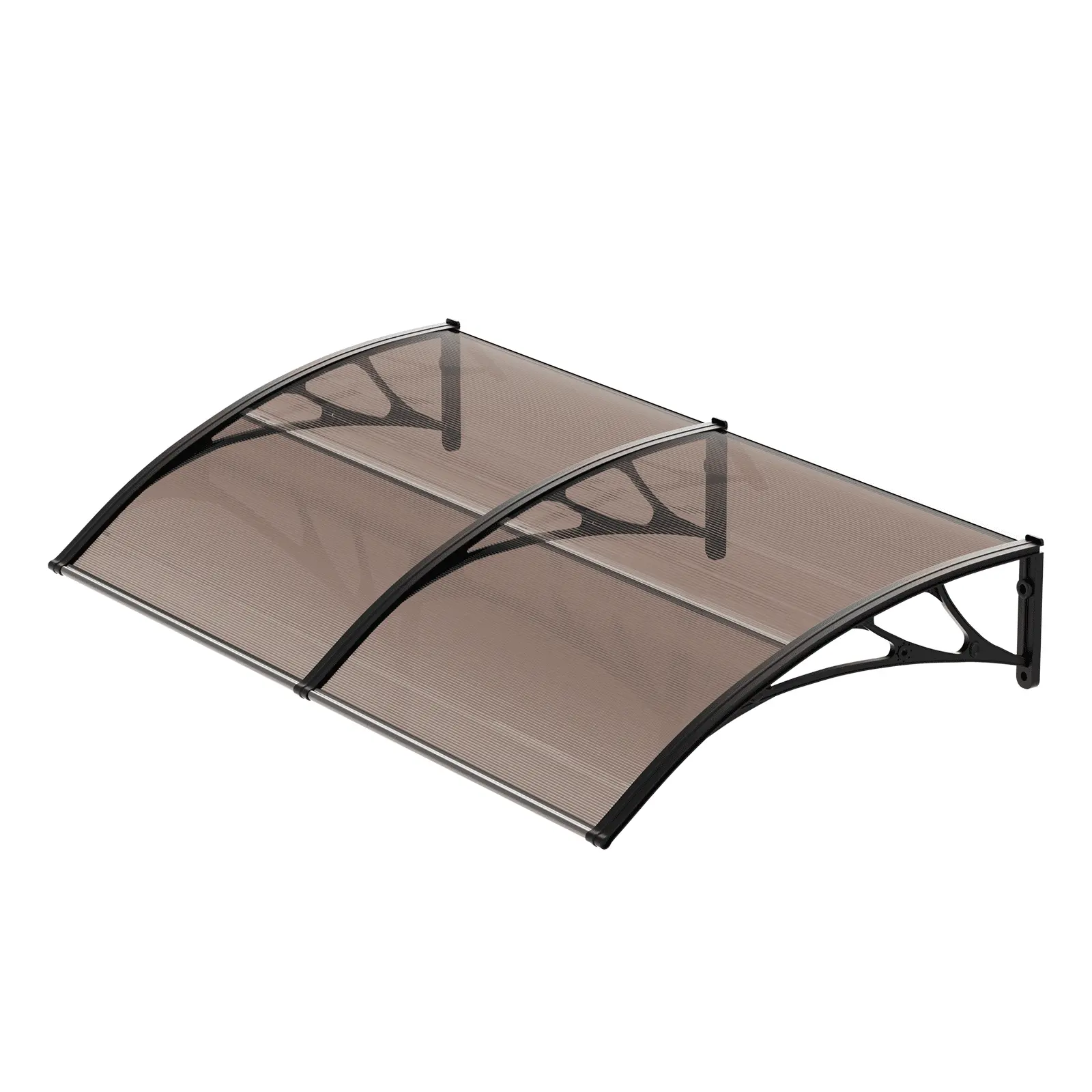 Magshion 79x39 Window Awning & Door Canopy. Polycarbonate Transmittance PC Board. Cover Front Door & Outdoor Patio Awning Canopy. Rain. Snow. UV Protection Coffee Hollow Sheet