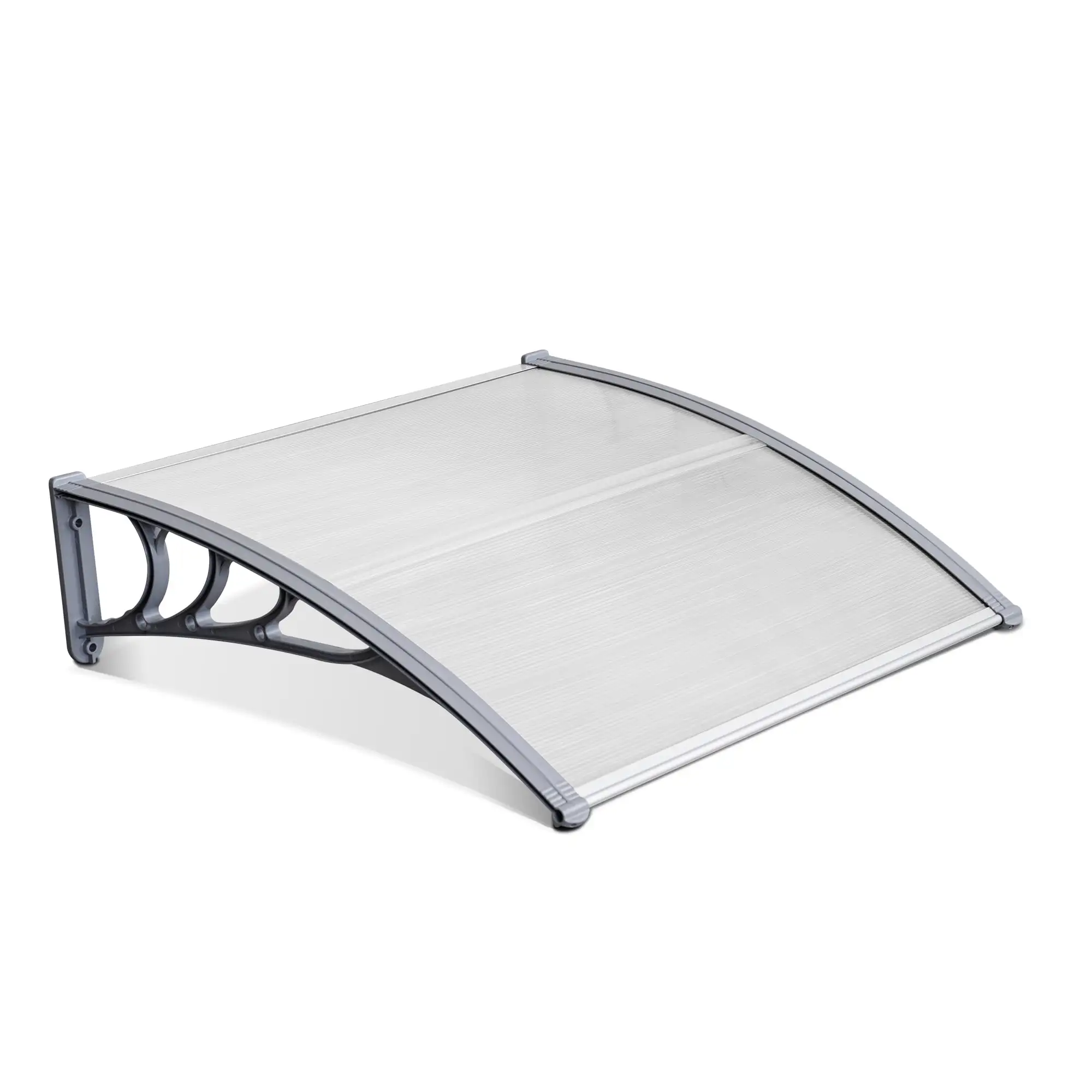 Mcombo 39 x 39 Gray and Clear Stationary Window Awning