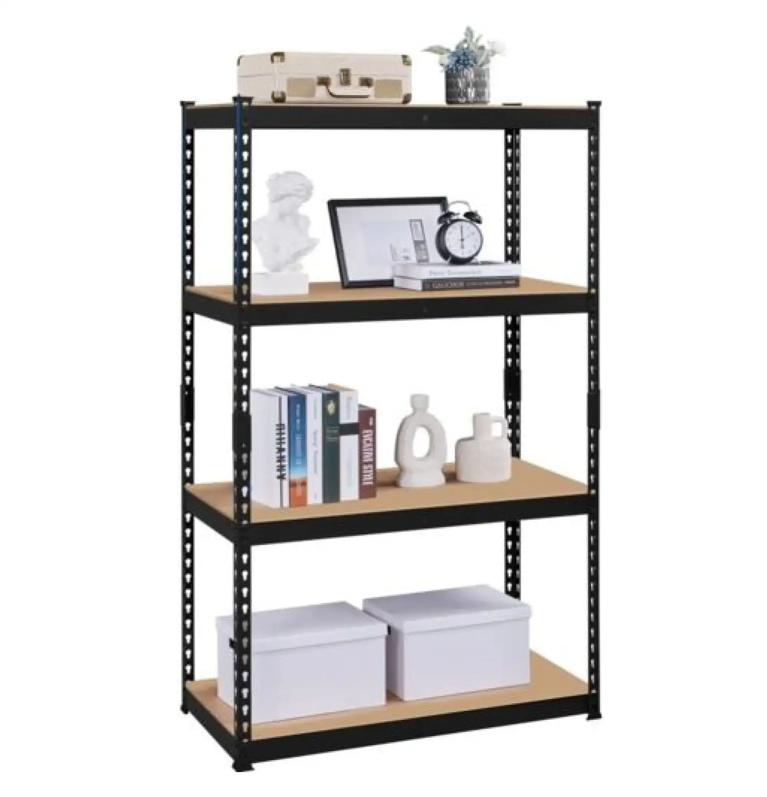 Metal Shelving Unit Garage Shelves Utility Rack 4 Tiers. Adjustable. 60.5 H