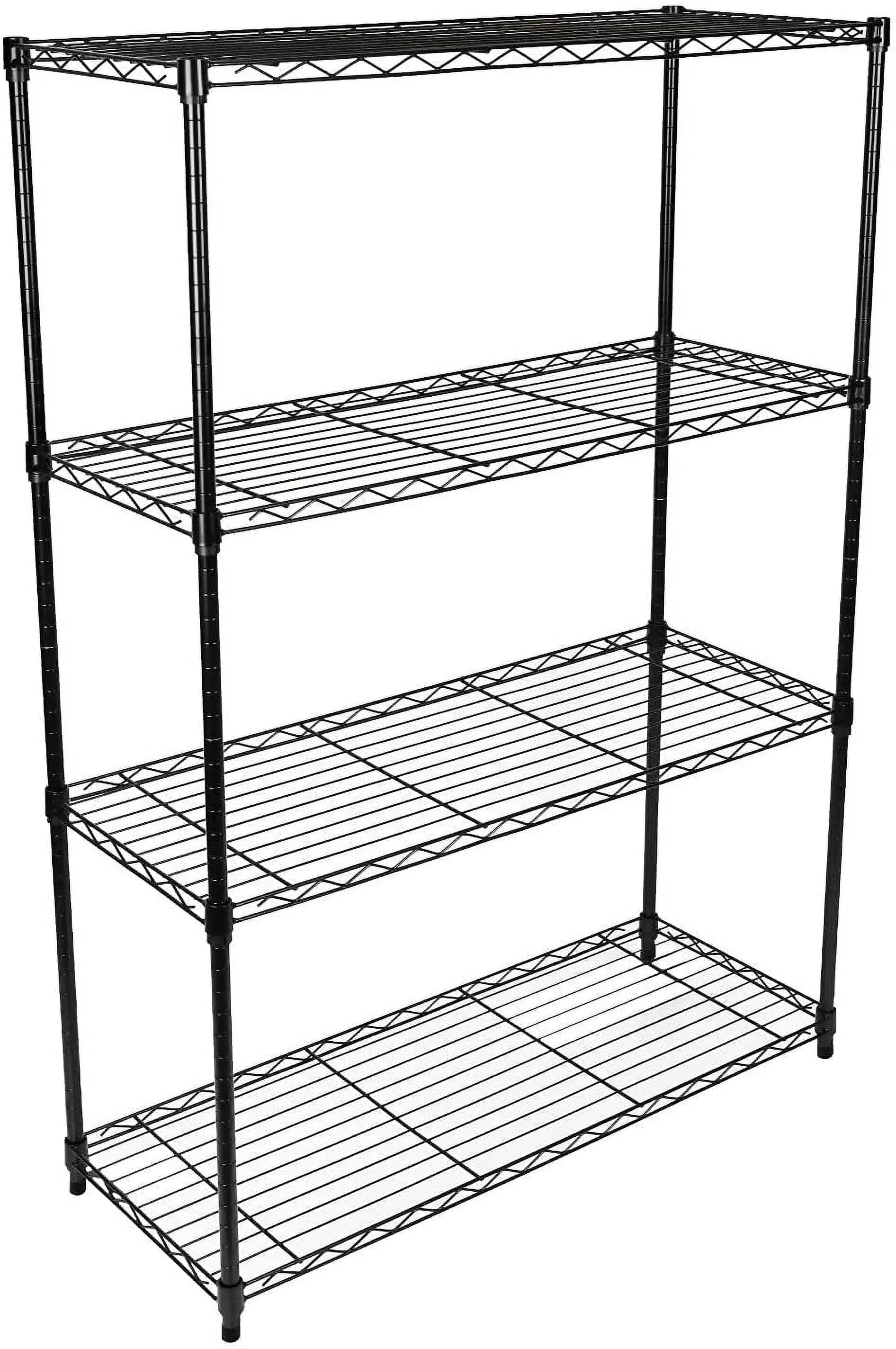 Millerjens 4-Tier Heavy Duty Storage Shelving Unit 1000Lb Capacity.Black.35.83L x 13.98W x 55.91H inch