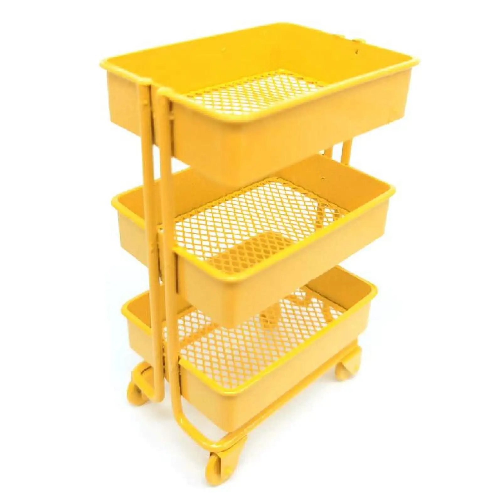 Mini Trolley Floor Storage Rack with Wheel Shelf Bookshelf Storage Display Rack