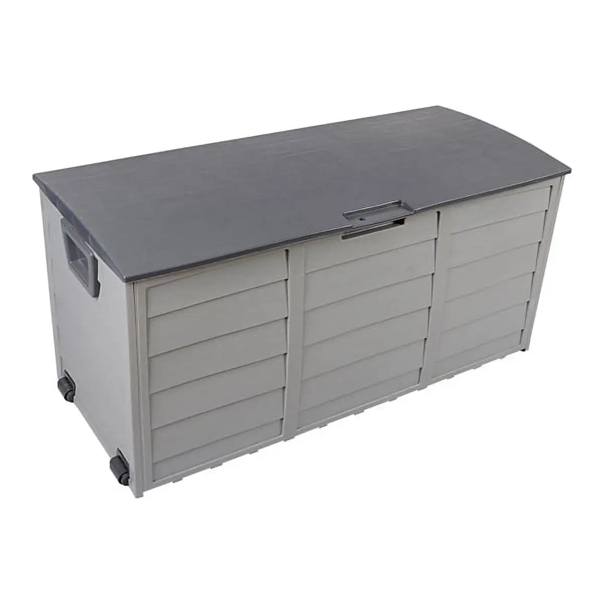 260L Storage Box Patio Storage Deck Storage Container Box Waterproof Box Large Toy Box Package Delivery Boxes for Patio Furniture Cushion Storage.Gray