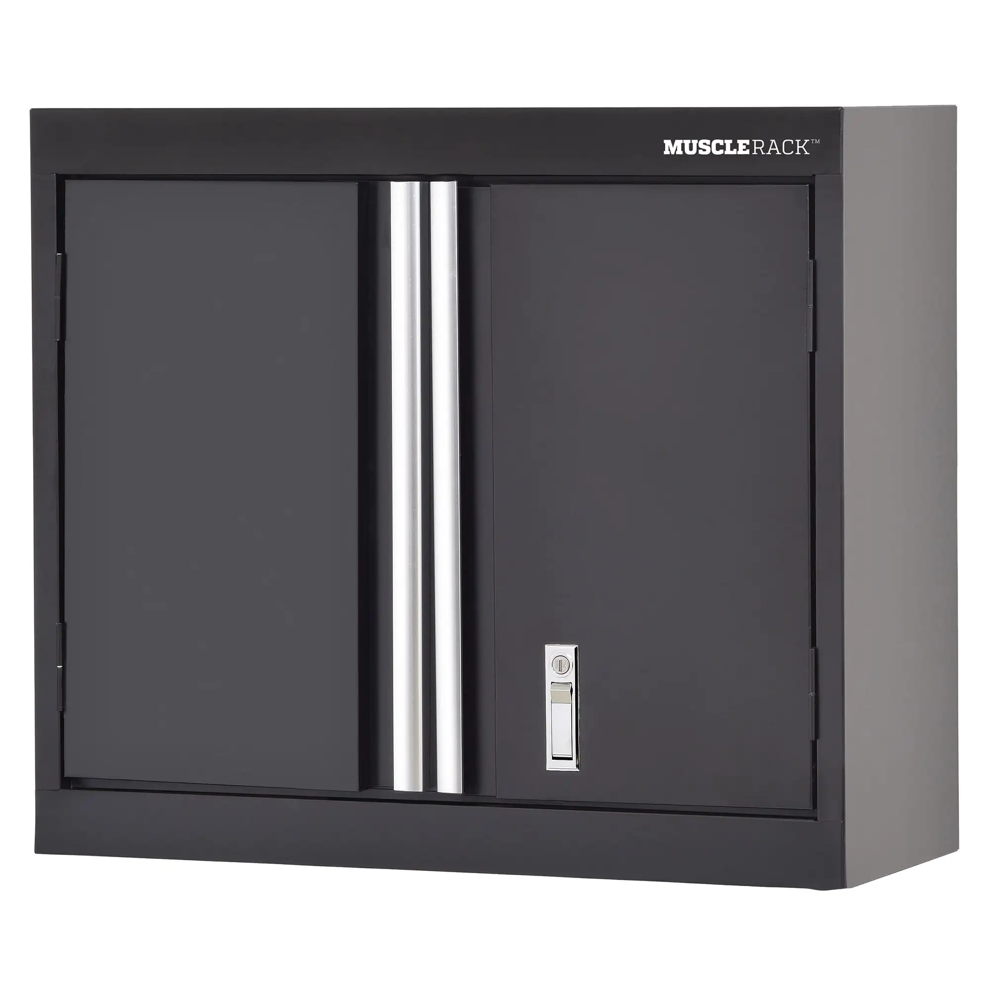 Muscle Rack 30W x 12D x 26H Welded Wall Mount Storage Cabinet - Matte Black Finish