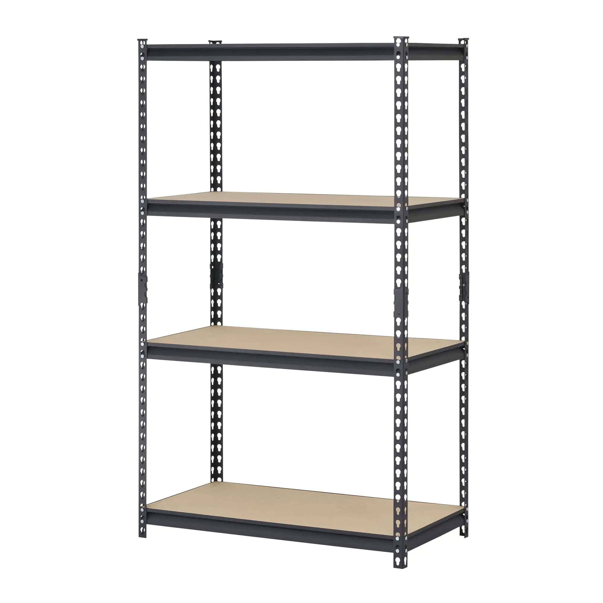 Muscle Rack 36W x 18D x 60H 4-Tier Steel Shelving. 800 lbs. Capacity per Shelf; Black