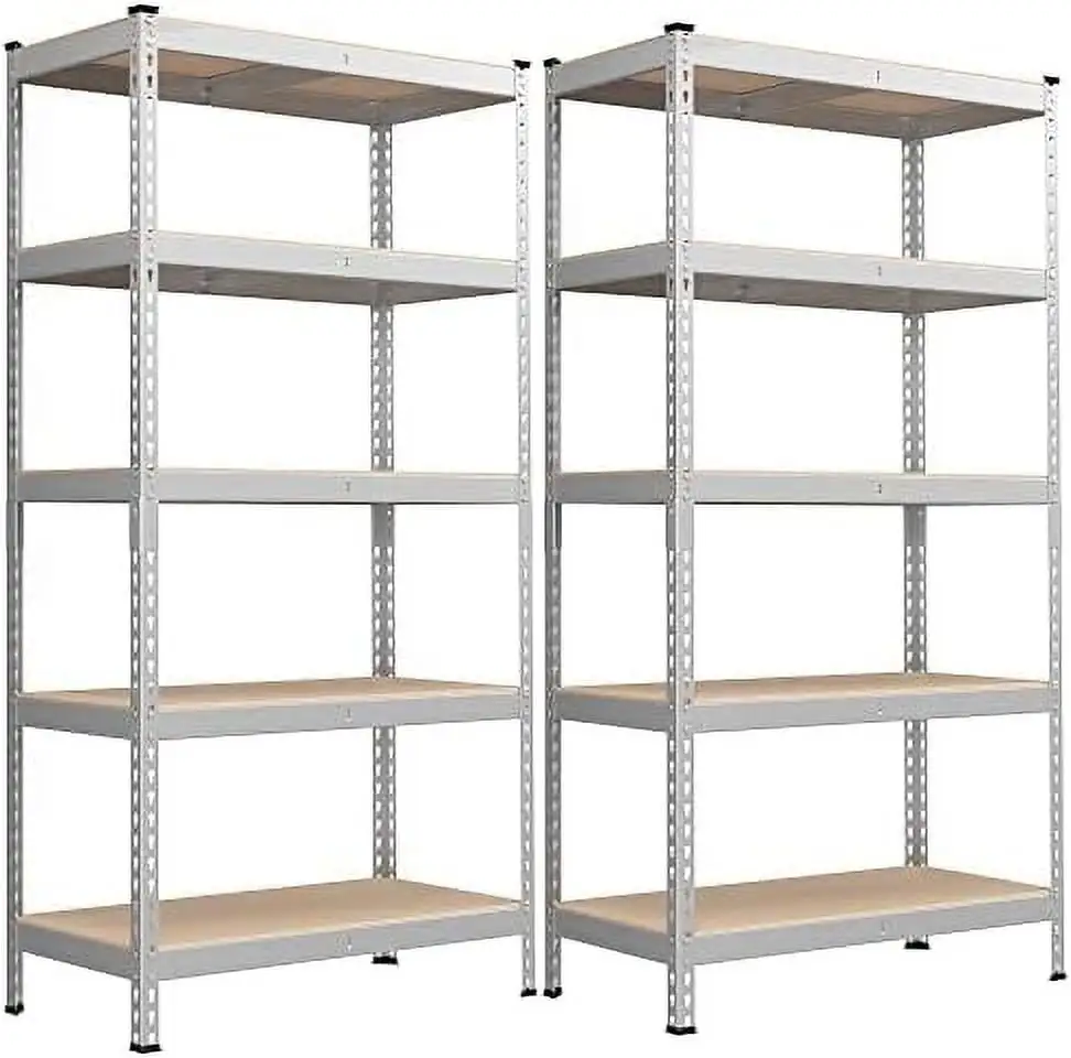 JYHOME 5-Tier Shelves Garage Boltless Assembly Adjustable Shelving Units 17.7 x 35.4 x 70.9 Inches Load 1929 lb Each Shed Warehouse Basement Gray UGLR450G02