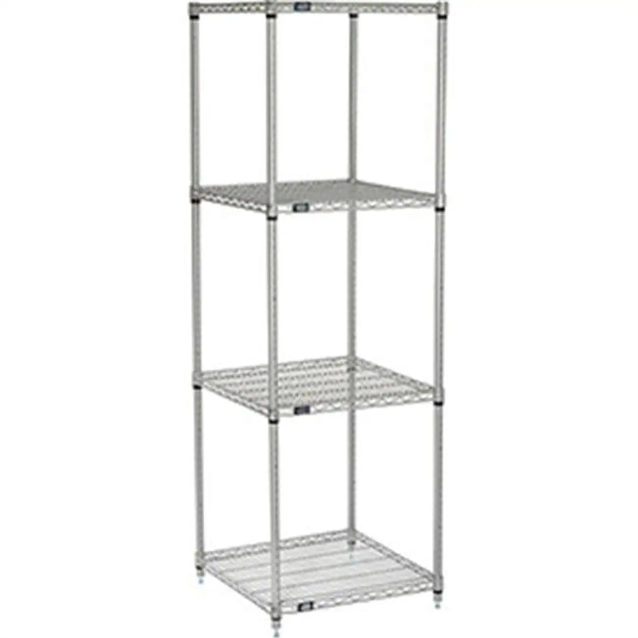 Nexel 24247EP Nexelate Wire Shelving. Silver - 24 x 24 x 74 in.