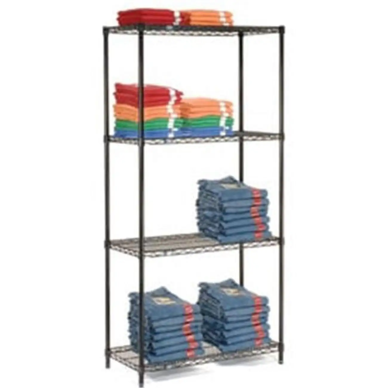 Nexel 24306B Black Epoxy Wire Shelving - 30 x 24 x 63 in.