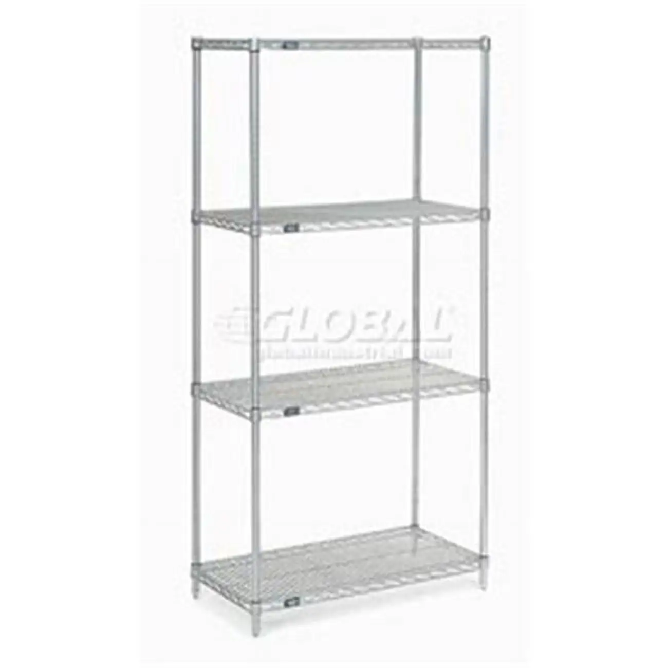 Nexel 24368SS Stainless Steel Wire Shelving. Gray - 36 x 24 x 86 in.