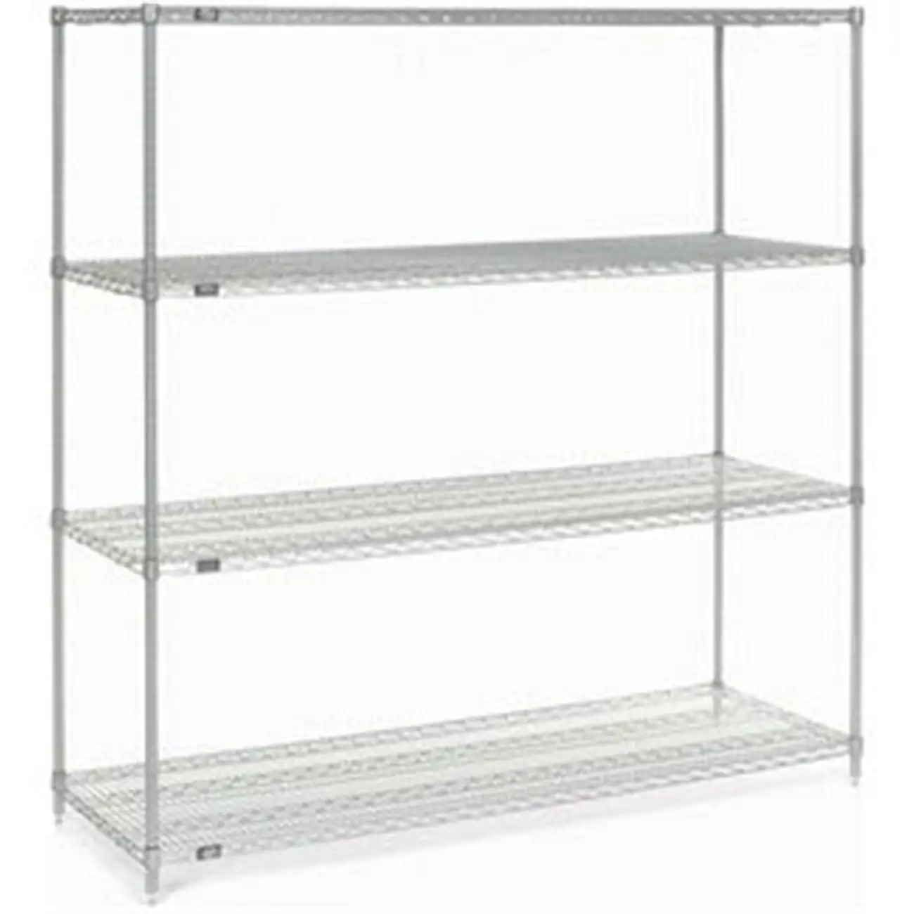 Nexel 24727EP Nexelate Wire Shelving, Silver - 72 x 24 x 74 in.