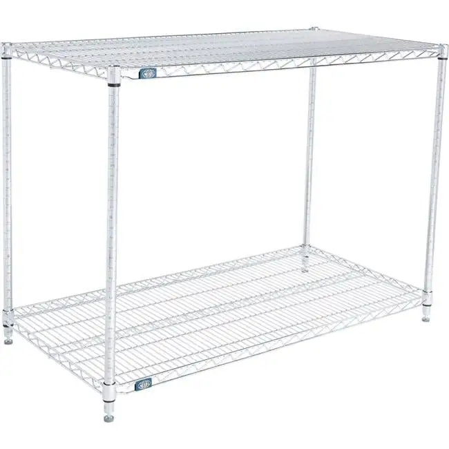 Nexel ESD Wire Shelving Starter - 2 Tier - 48W x 21D x 34H