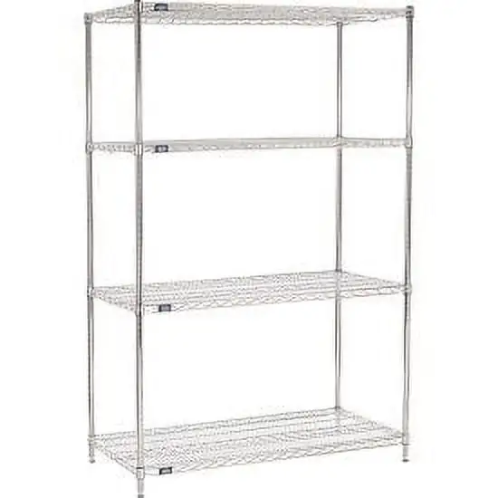 Nexel ESD Wire Shelving Starter - 4 Tier - 36W x 14D x 74H