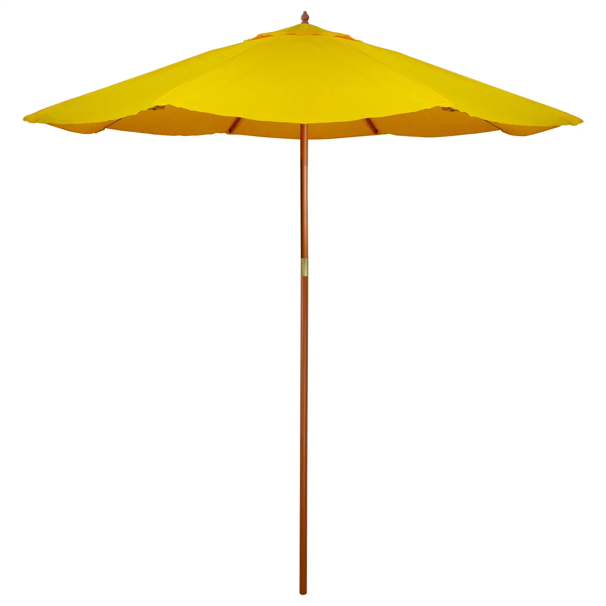 Northlight 8.5ft Outdoor Patio Market Umbrella with Wooden Pole. Yellow