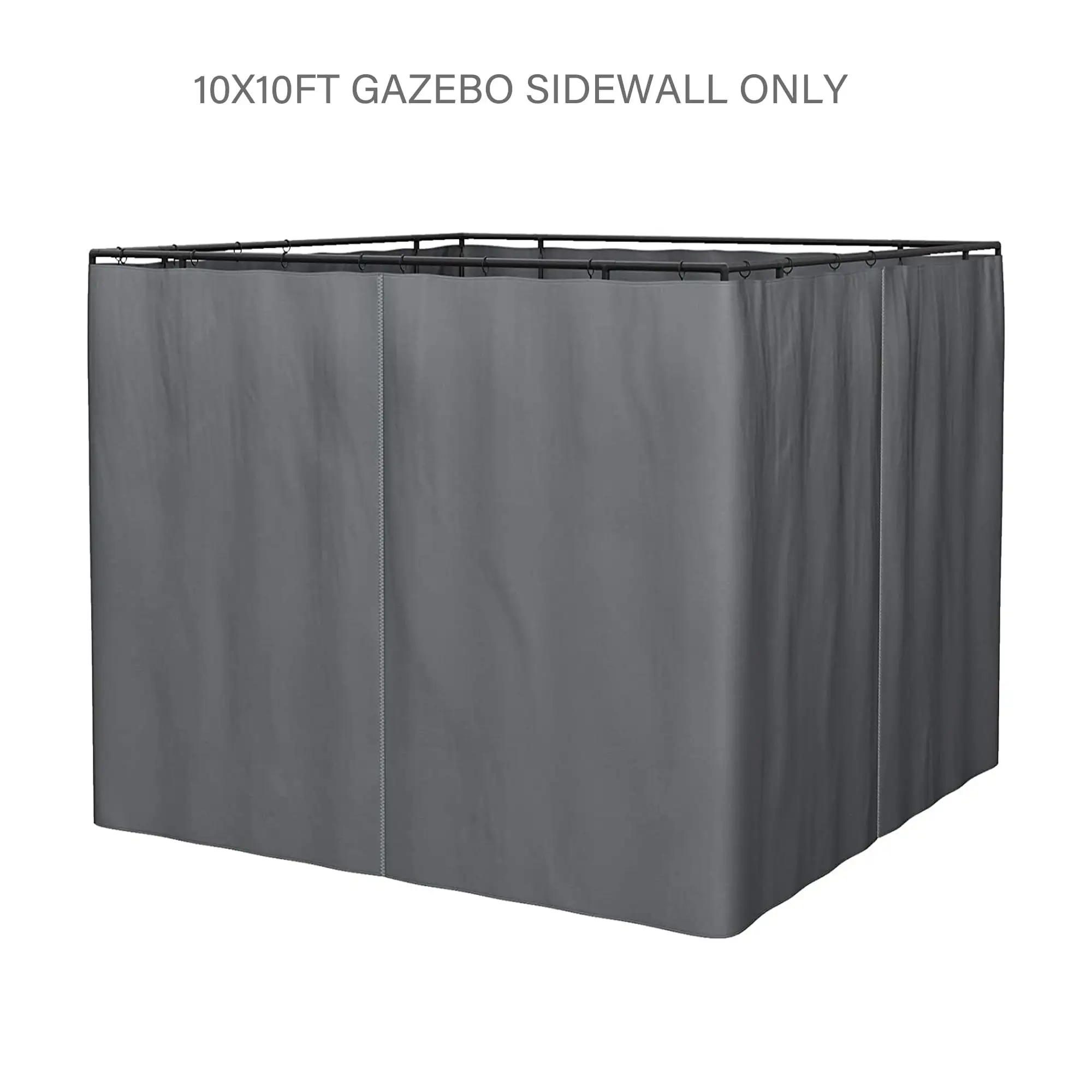 Only Choice 10 x 10 Ft. Replacement Gazebo Sidewall with Zippers. 4-Side Sidewall for Gazebo.Grey