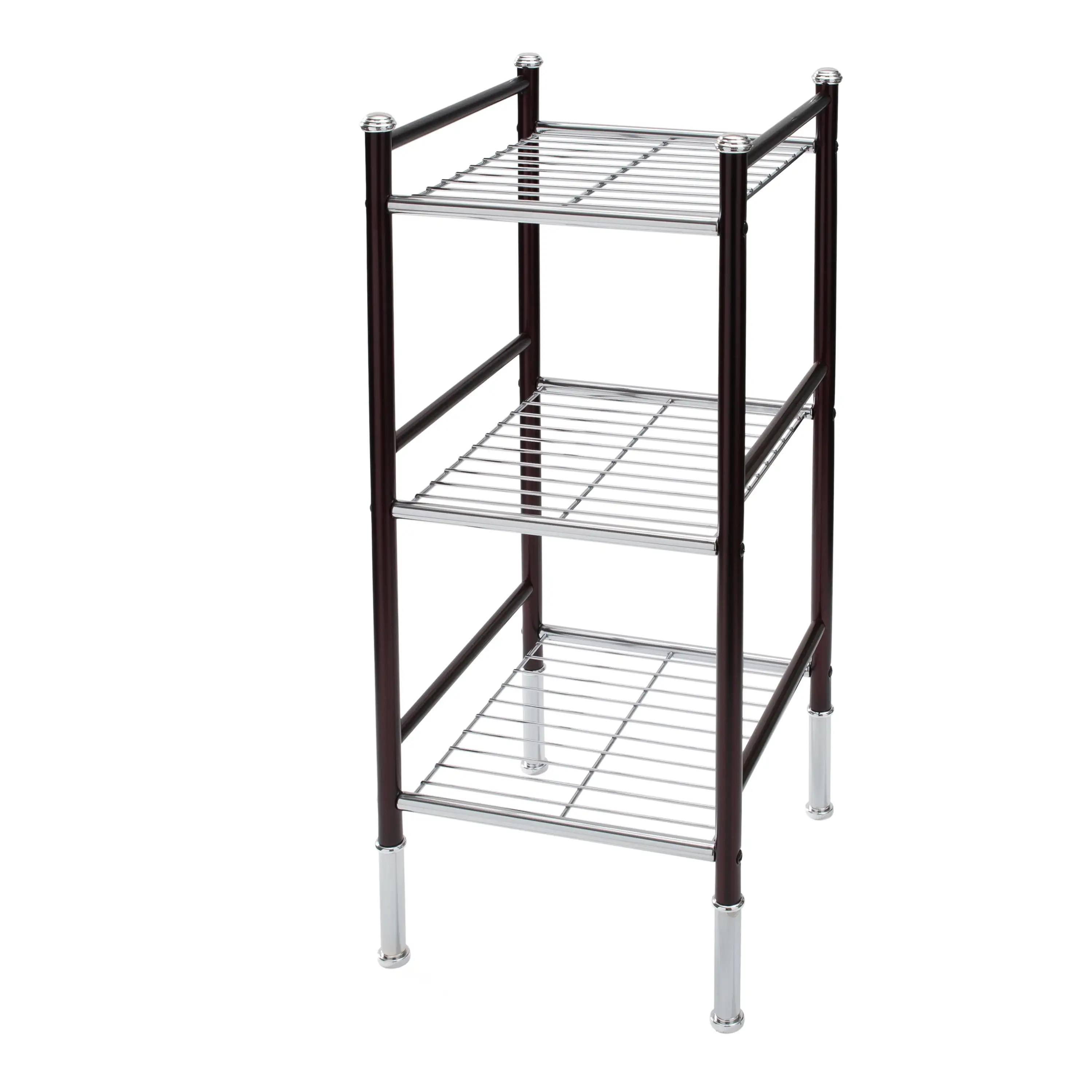 Organize It All 3 Tier Duplex Line Square Freestanding Wire Storage Shelves