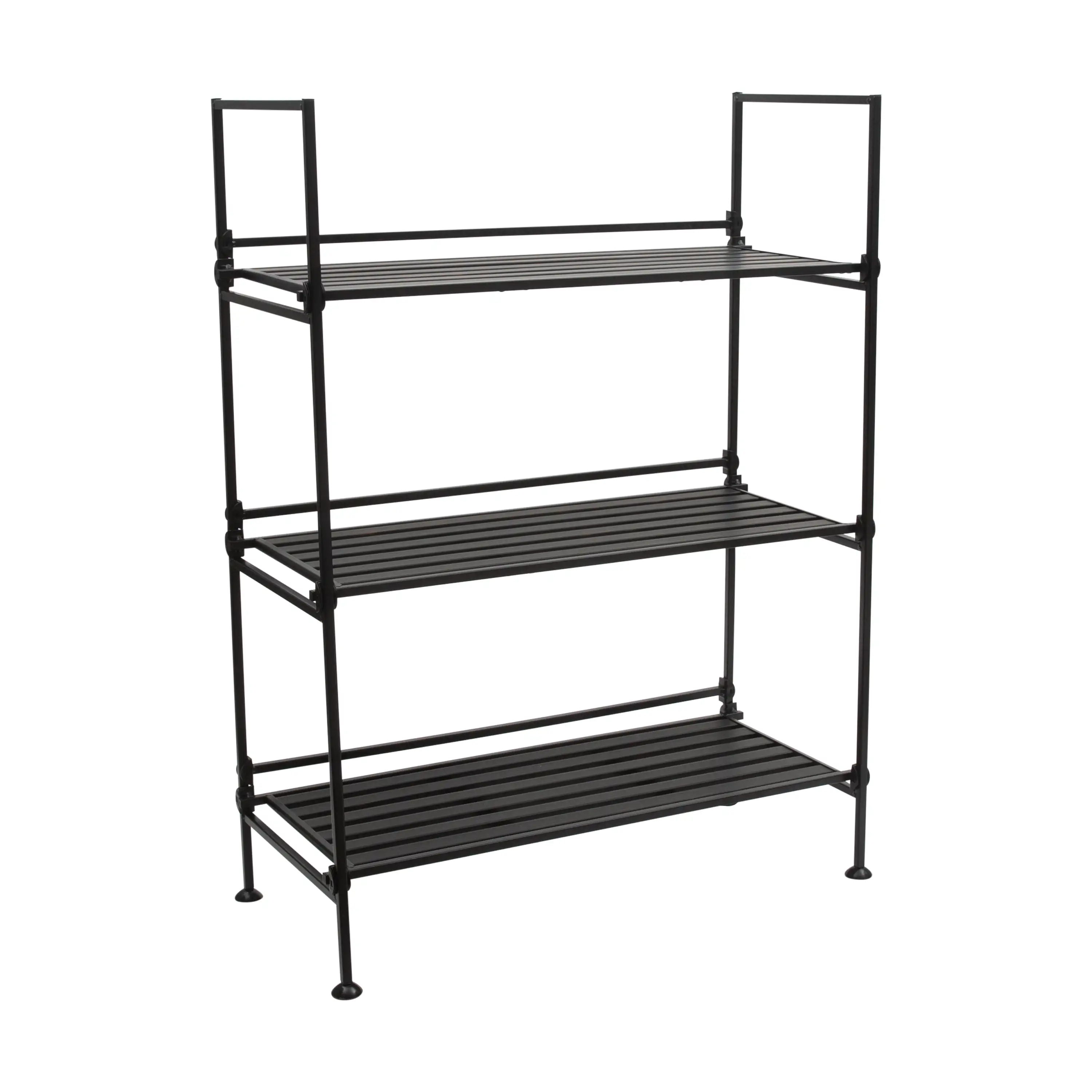 Organize It All 3 Tier Freestanding Storage Shelf Unit in Espresso