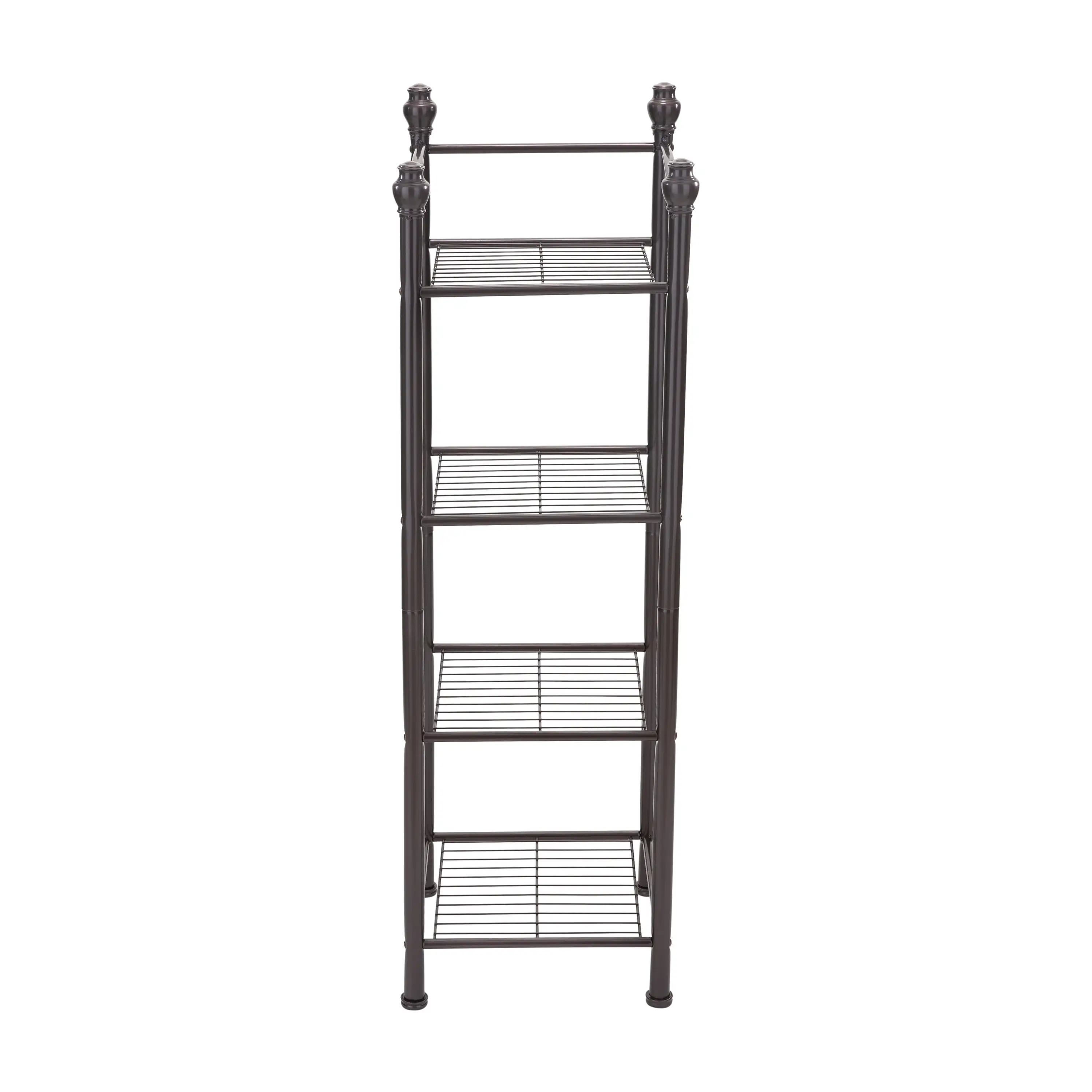 Organize It All 4 Tier Metal Belgium Storage Shelf Tower. Bronze