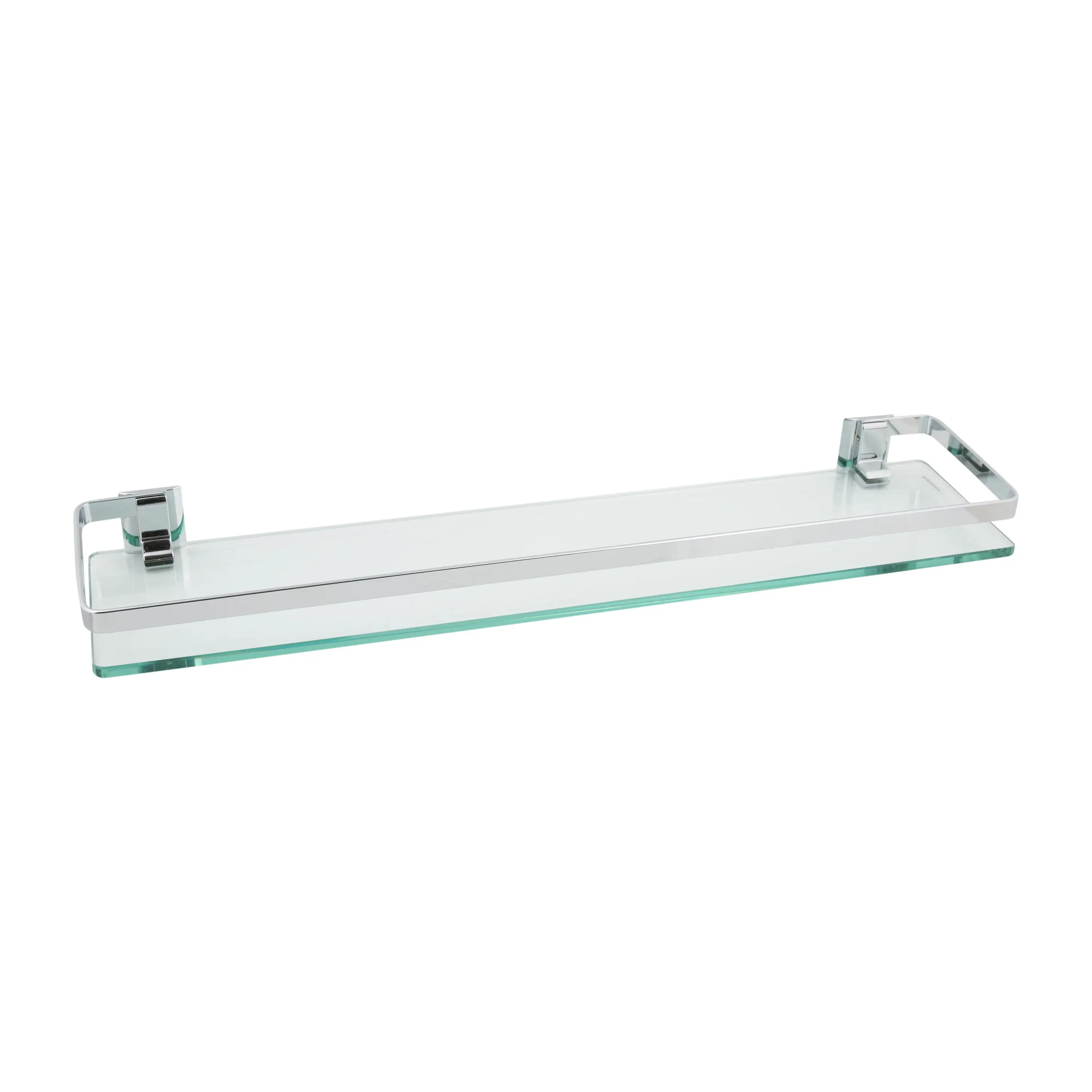 Organize It All Wall Mounted Glass Shelf. Chrome