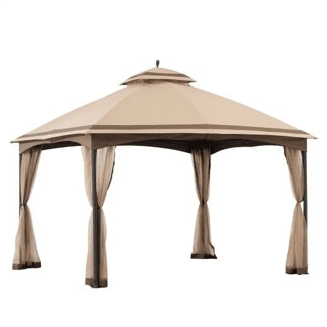 Outdoor Pop Up Gazebo Base 10X10 Patio Gazebos Patented Center Lock Quick Setup Newly Designed Storage Bag Instant Canopy Tent with Mosquito Nettings