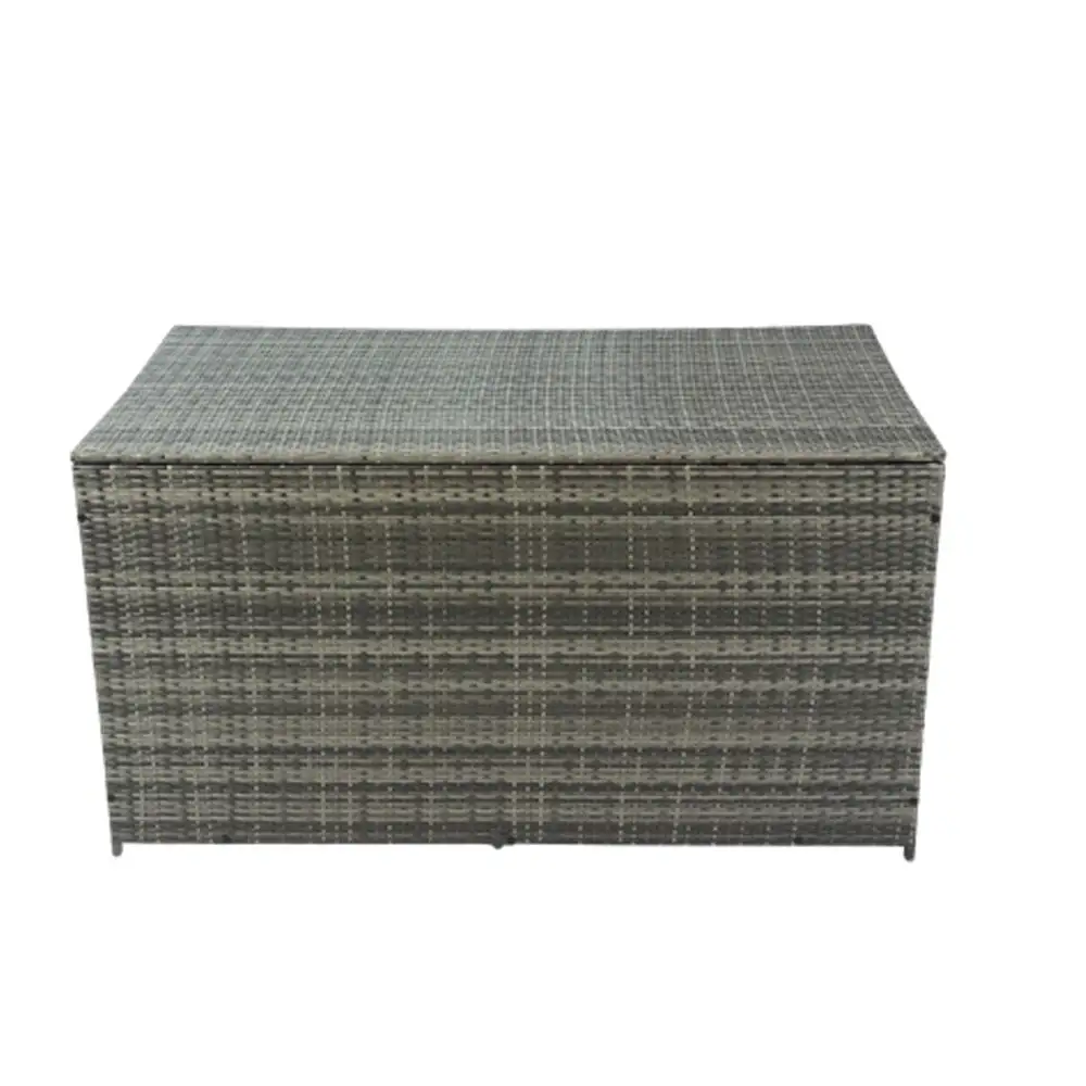 Outdoor Storage Box. 200 Gallon Wicker Patio Deck Boxes with Lid. Outdoor Cushion Storage - Grey