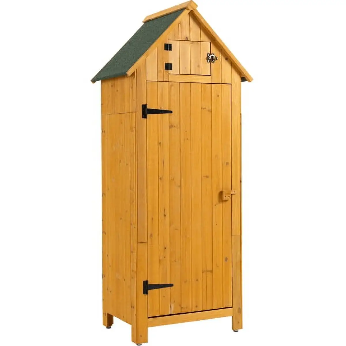 Outdoor Tool Storage Cabinet. Wooden Fir Garden Shed with Single Storage Door GUS3096