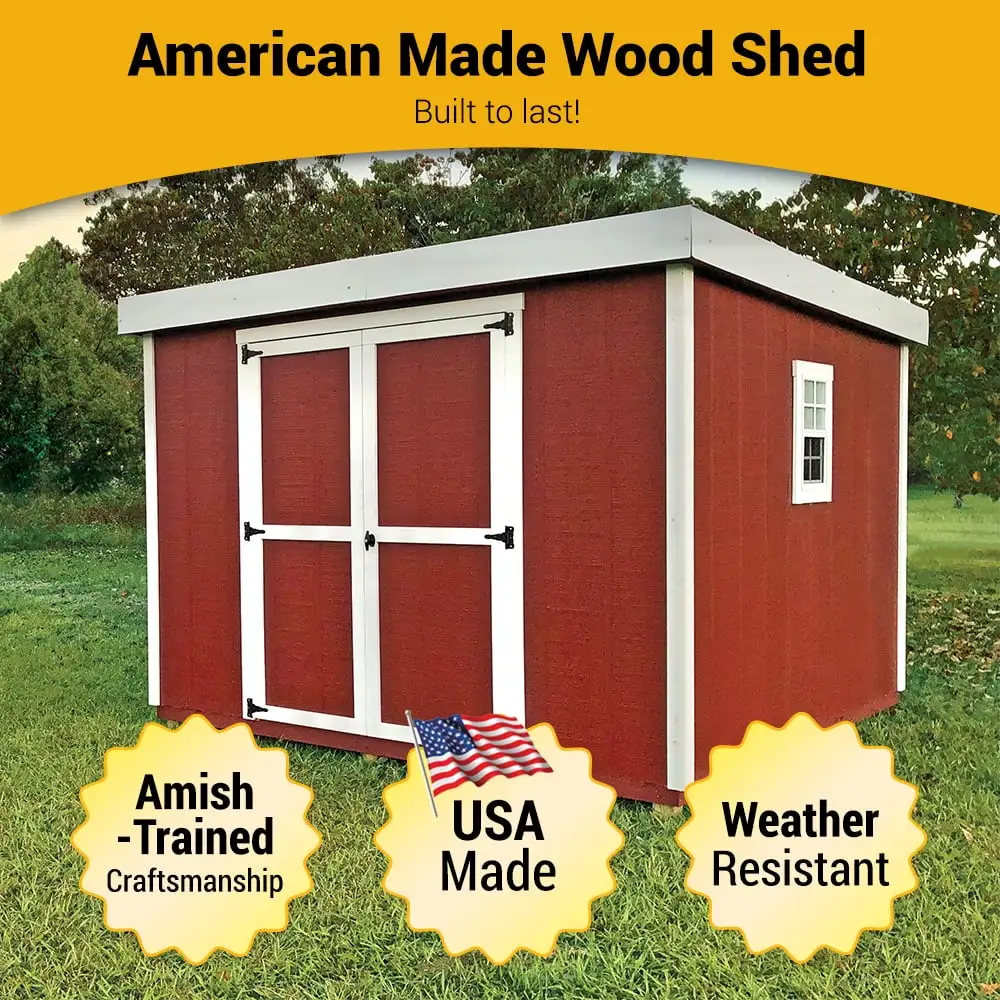 OverEZ 10 ft. x 10 ft. x 7.5 ft Outdoor Shed Kit in a Box - Shed Floor Sold Separately