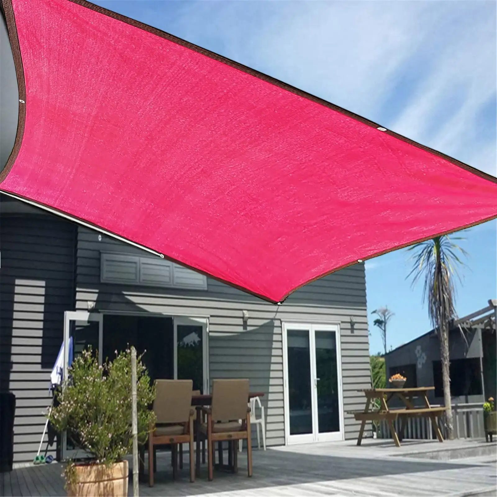 Ozmmyan Sun Shade Canopy.Outdoor Sunshade Swimming Pool Sun Awning. 95% Sunshine Protection. Rectangle Shade Canopy Sunshine Block for Patio Garden Outdoor 6.56ft*13.12ft Shade Sail Savings