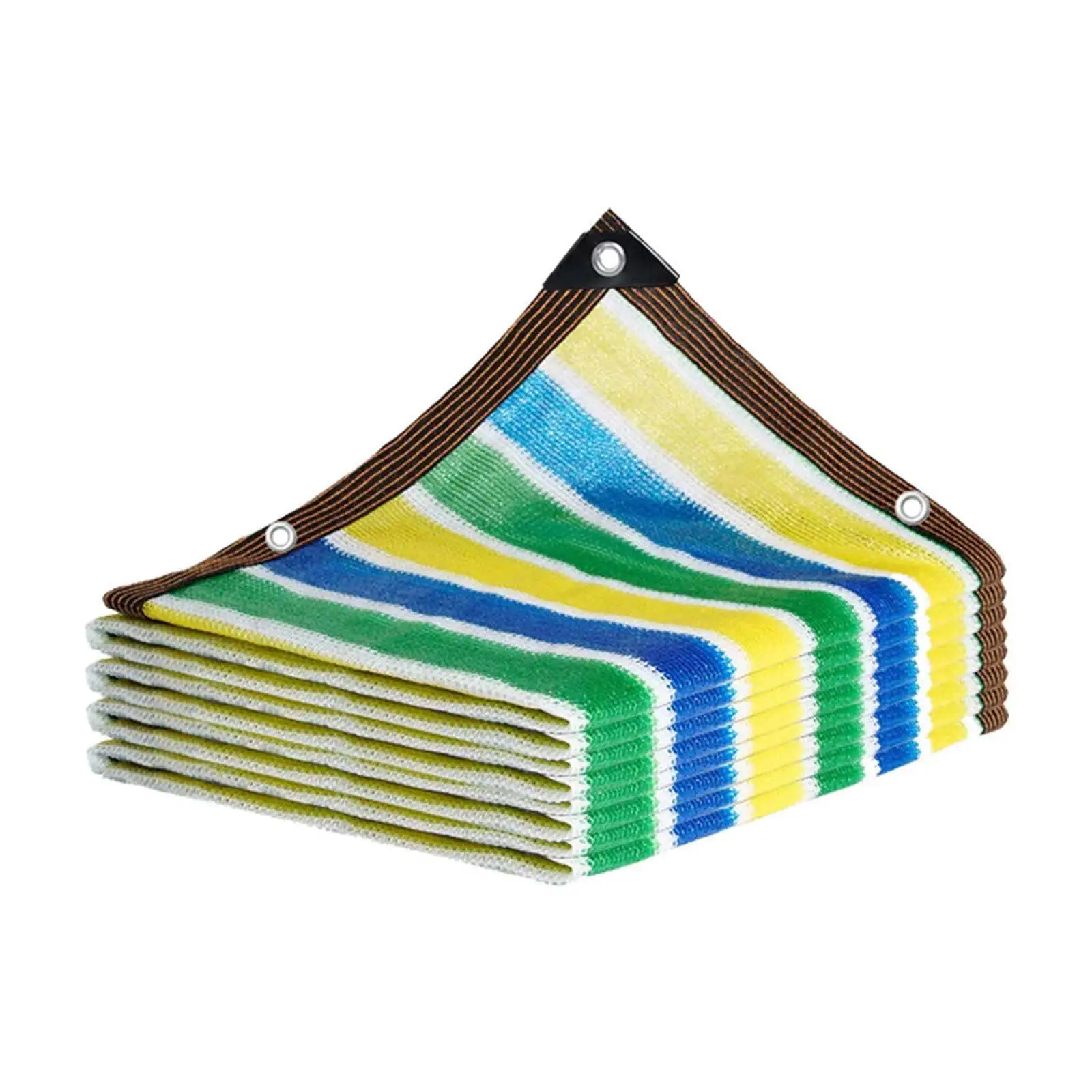 PATLOLLAV Summer Sun Shade Canopy.Outdoor Sun Shade Sail Rectangle Sunshade UV Block Patio Shade Sail for Garden Backyard.Yellow Blue Green White Stripes Sun Shade 6.5x23ft.Summer Deals