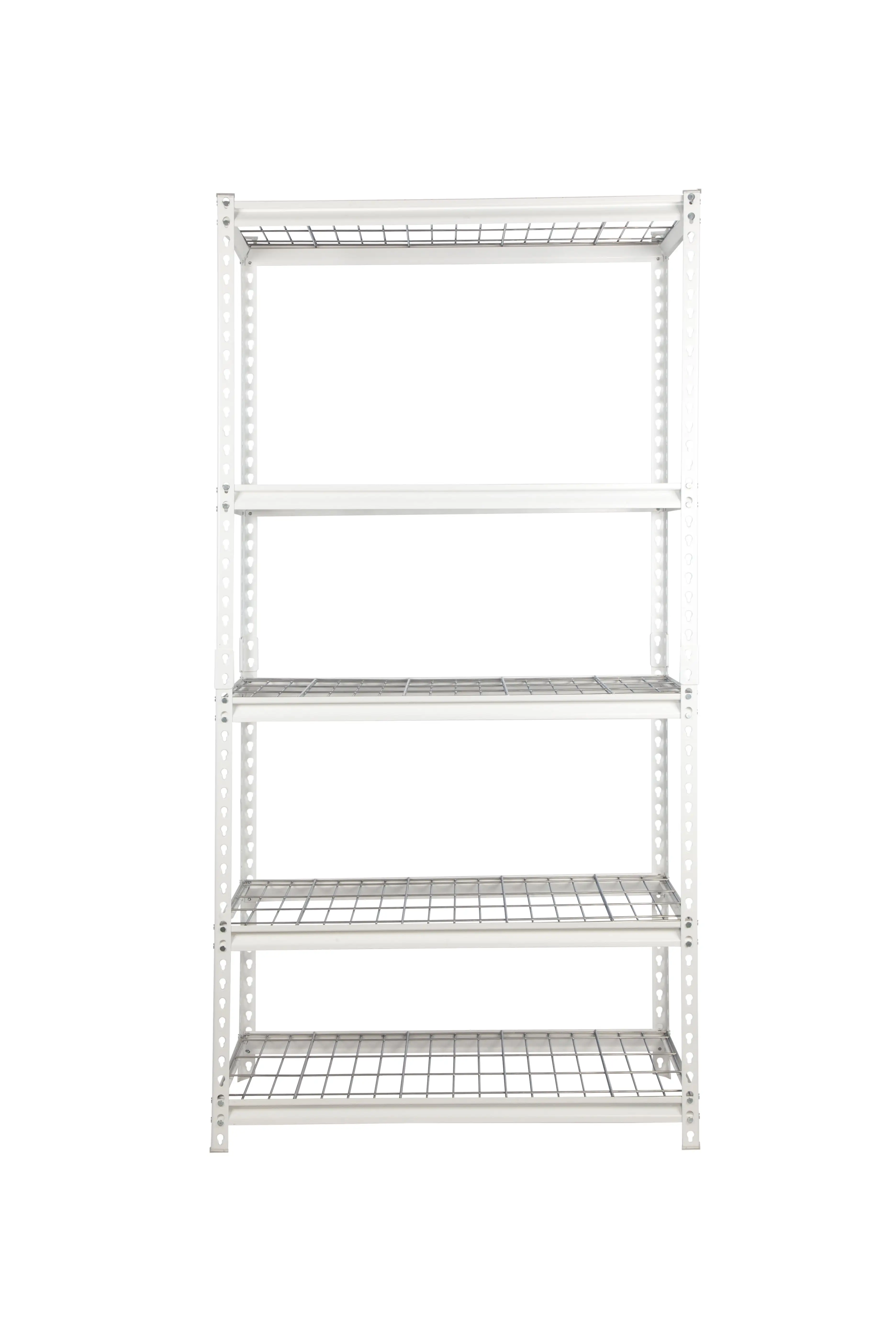 Pachira 48W x 24D x 72H 5-Shelf Steel Shelving. White