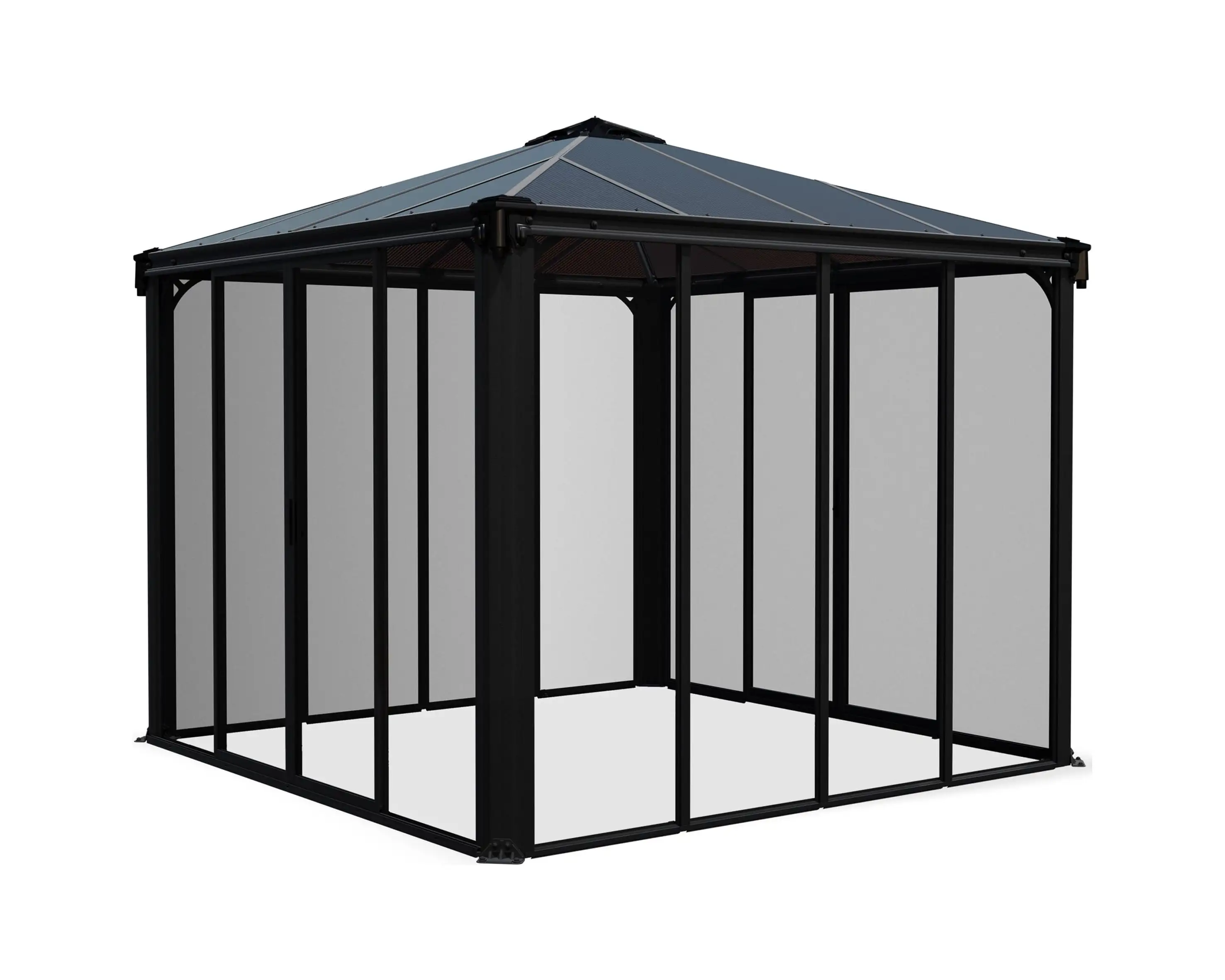 Palram - Canopia Ledro 10' x 10' Enclosed Gazebo - Gray/Bronze/Clear