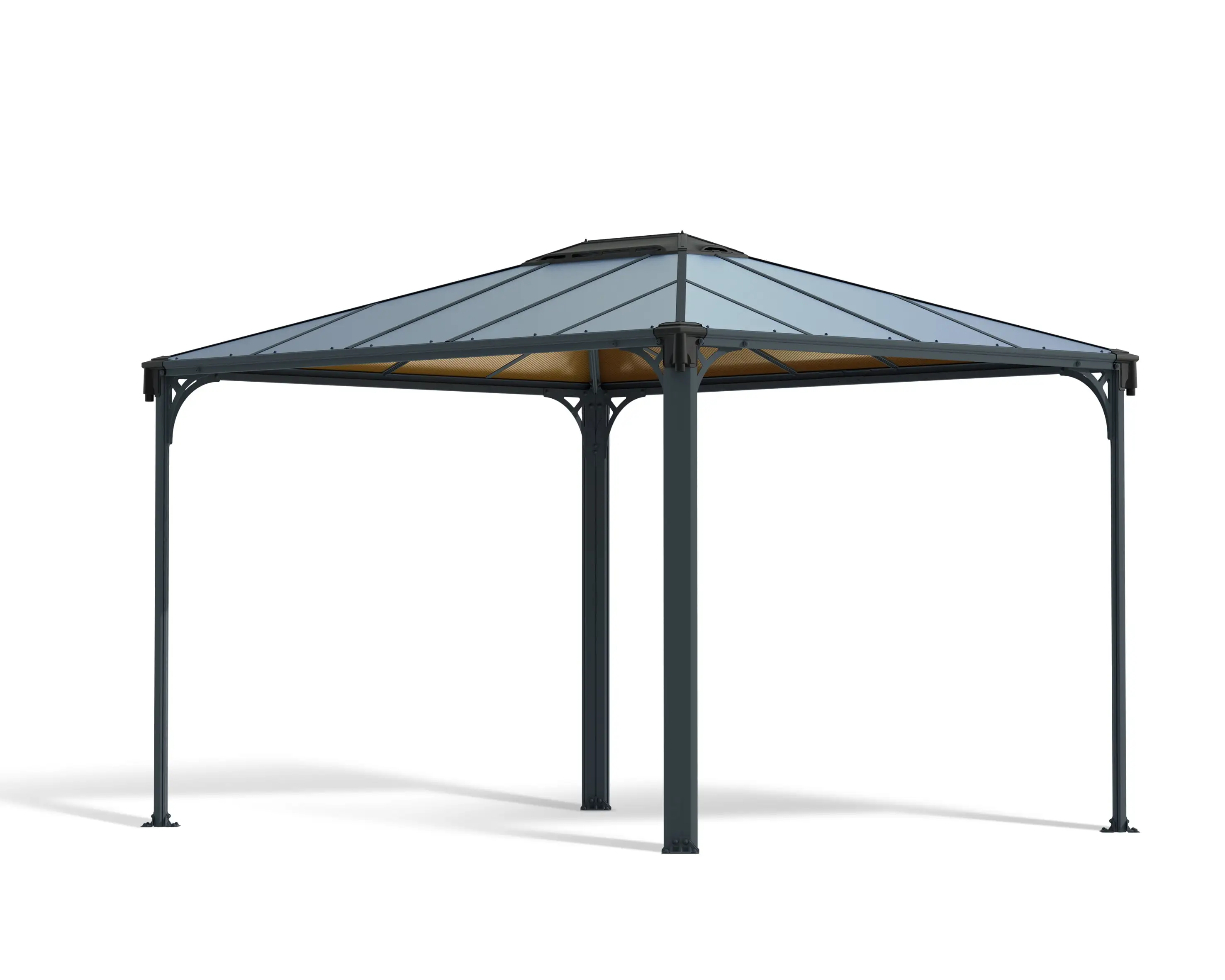 Palram - Canopia Martinique 3600 10' x 12' Polycarbonate/Aluminum Gazebo - Gray/Bronze