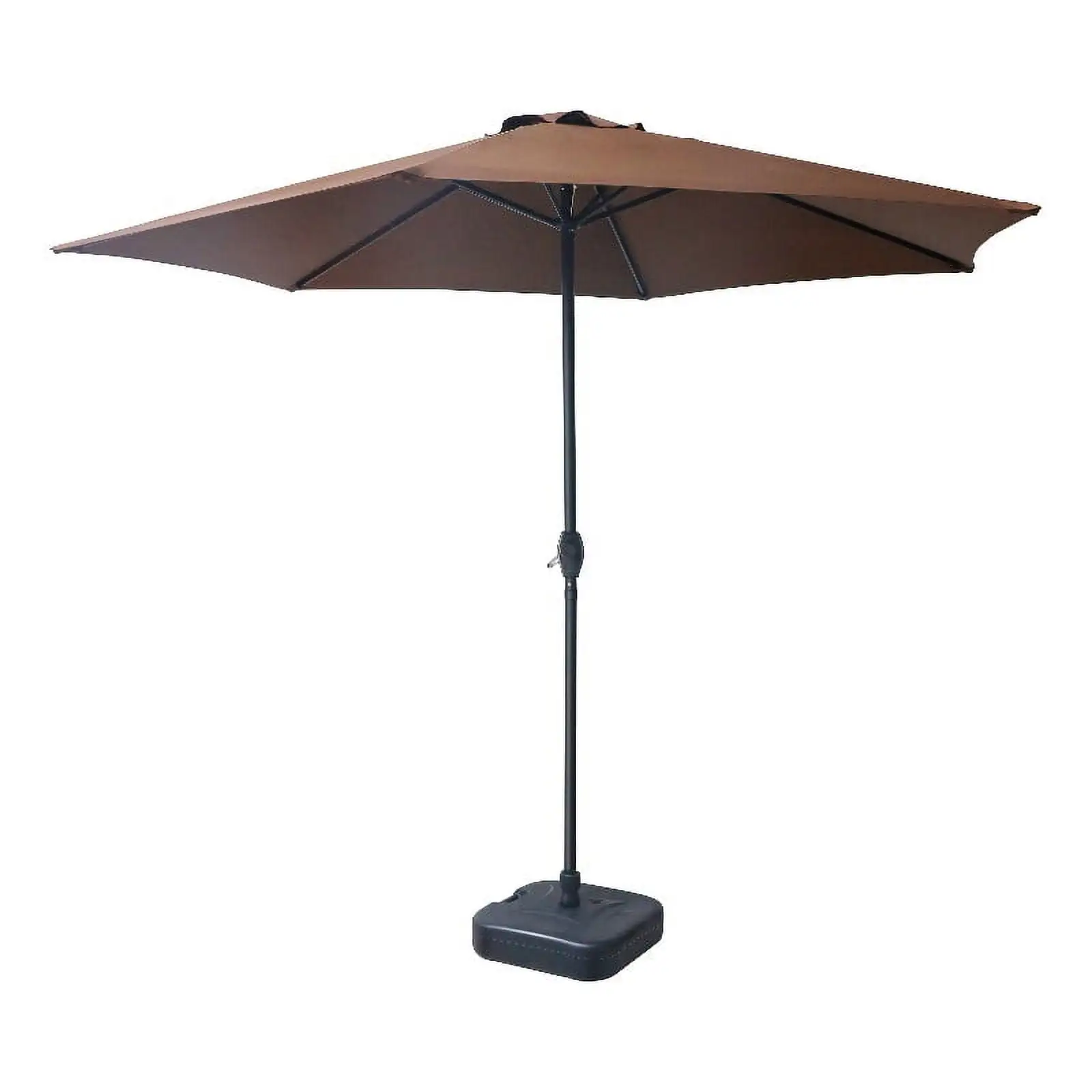 Patio Festival 9 ft. Fabric Patio Umbrella in Brown