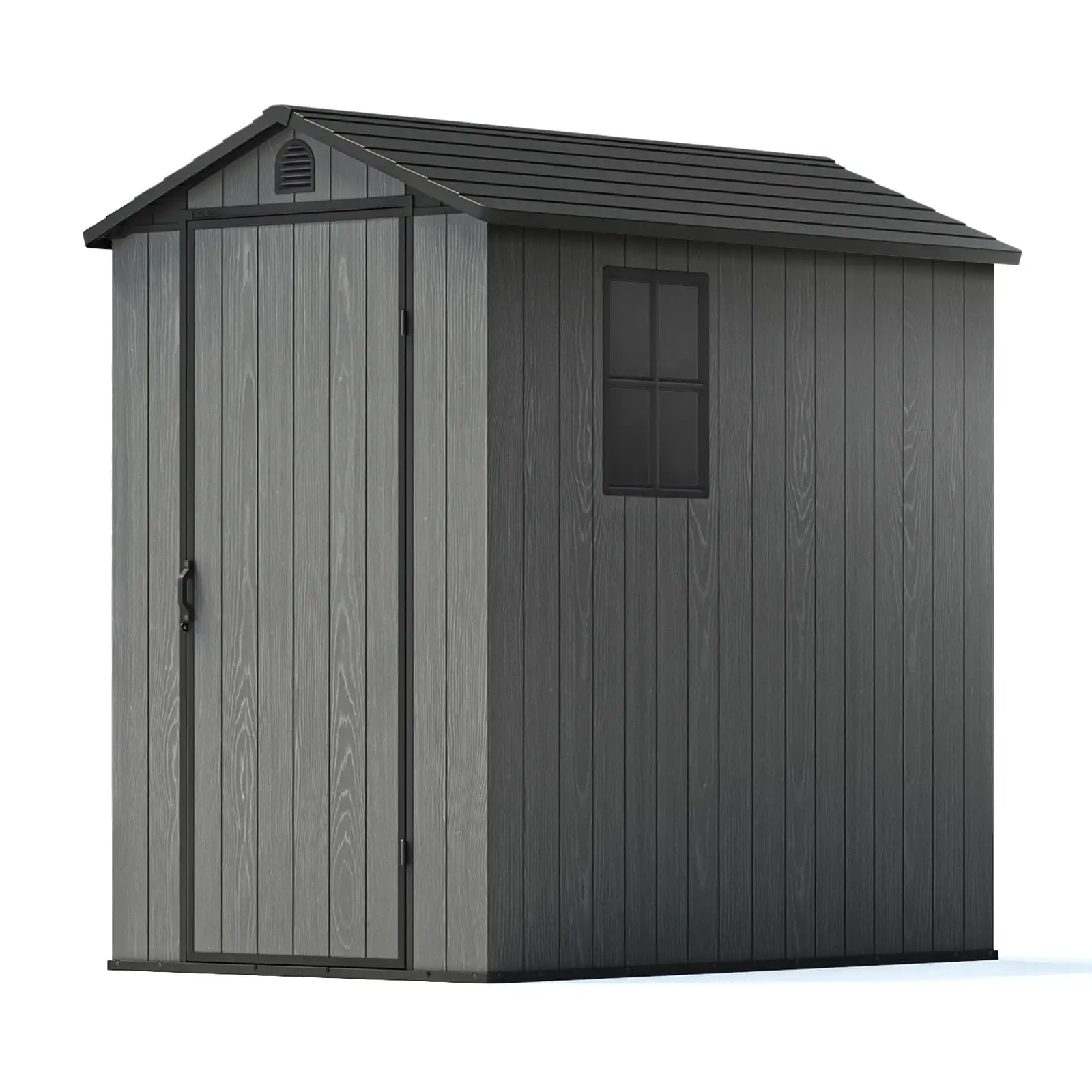 Patiowell 4x6 Plastic Shed for Outdoor Storage.Resin Shed with Window for Garden.Backyard.Tool Storage Use