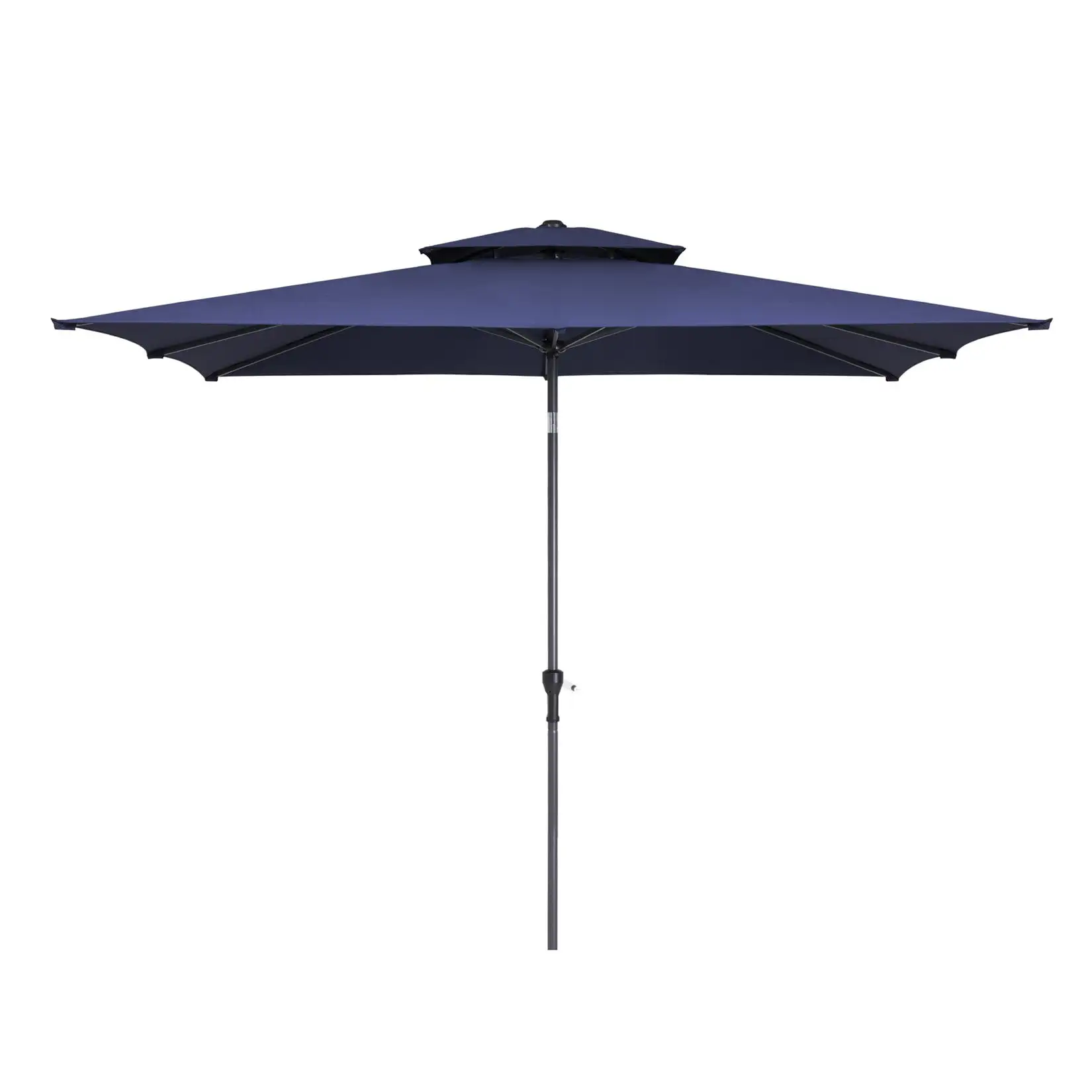 Pellebant 9 x 5 ft Patio Outdoor Umbrella Double Top Market Umbrella in Blue