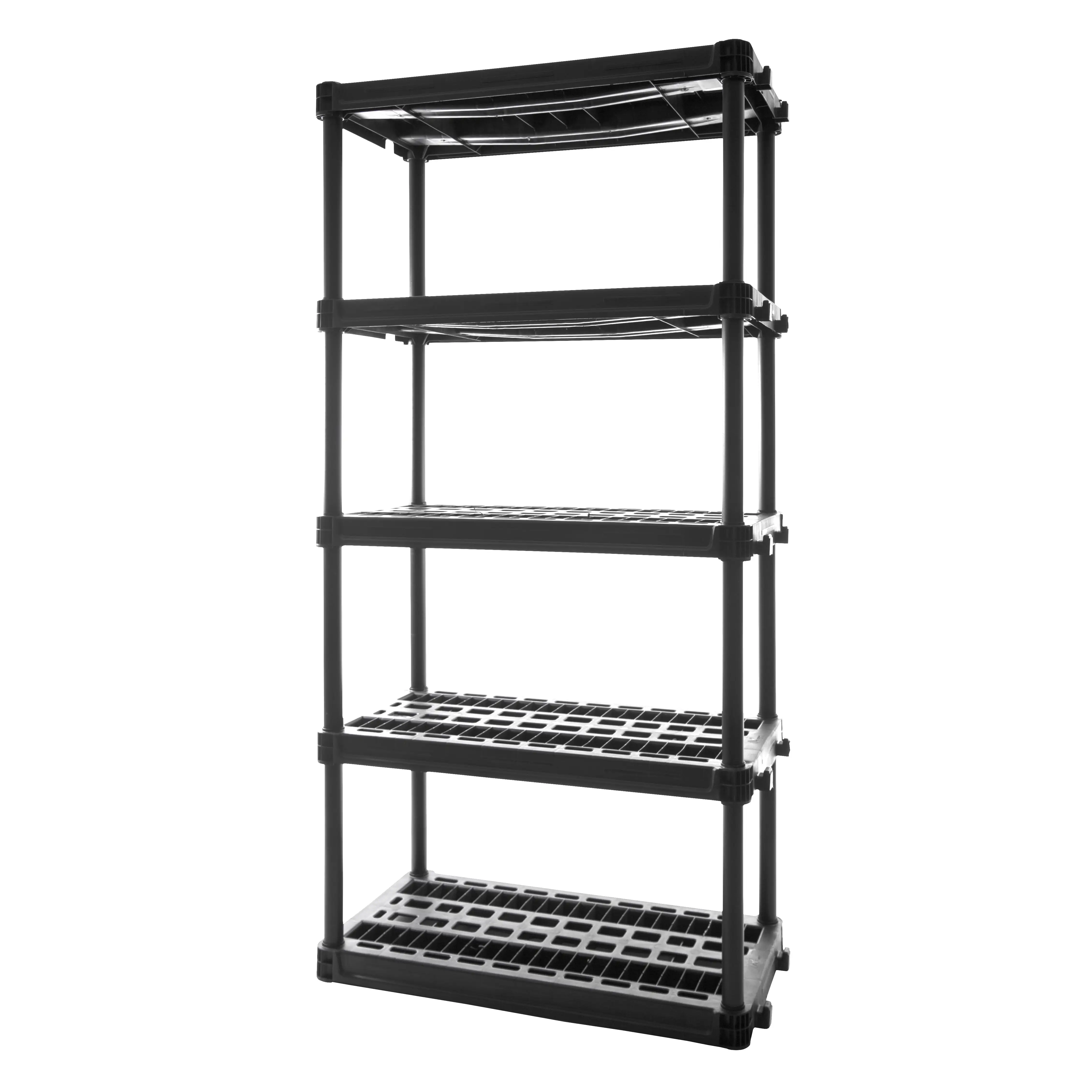 Plano 5-Shelf Heavy Duty Plastic Storage Shelves. 73 x 36 x 18. 750lb Capacity