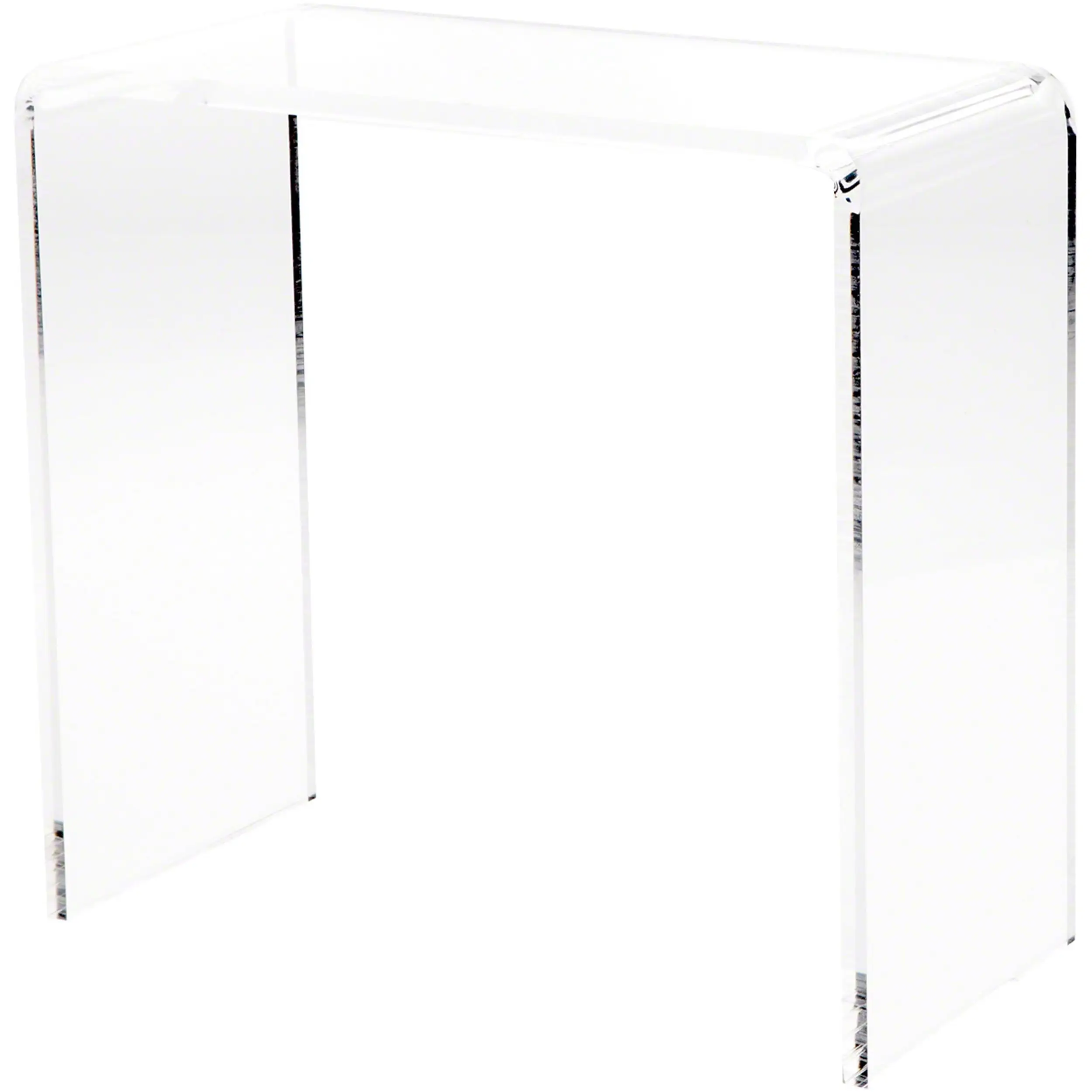 Plymor Clear Acrylic Vertical Rectangular Display Riser. 12 H x 12 W x 6 D (3/8 thick)