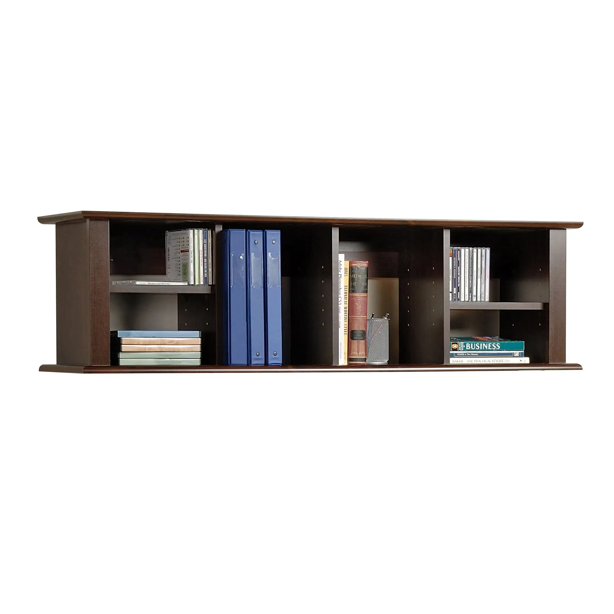 Prepac Espresso Wall Shelf: Wall Mounted Desk Hutch - Ideal Floating Shelves for Wall. Perfect Wall Shelves for Storage. Transformative Desk Hutch & Shelves for Wall Storage.