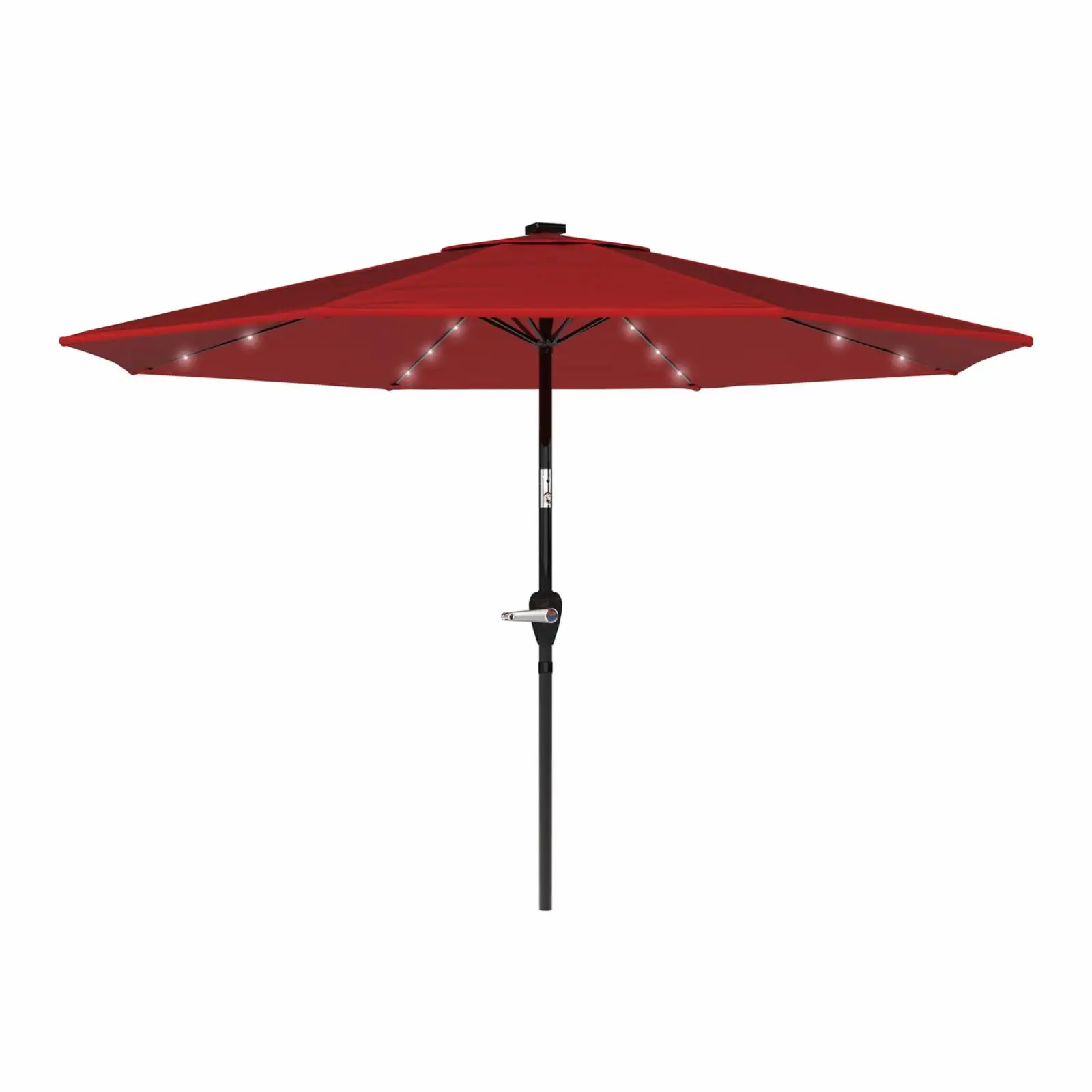 Pure Garden 50-LG1176 Patio Umbrella Deck Shade with Solar Powered LED Lights - Hunter Green - 10 ft.