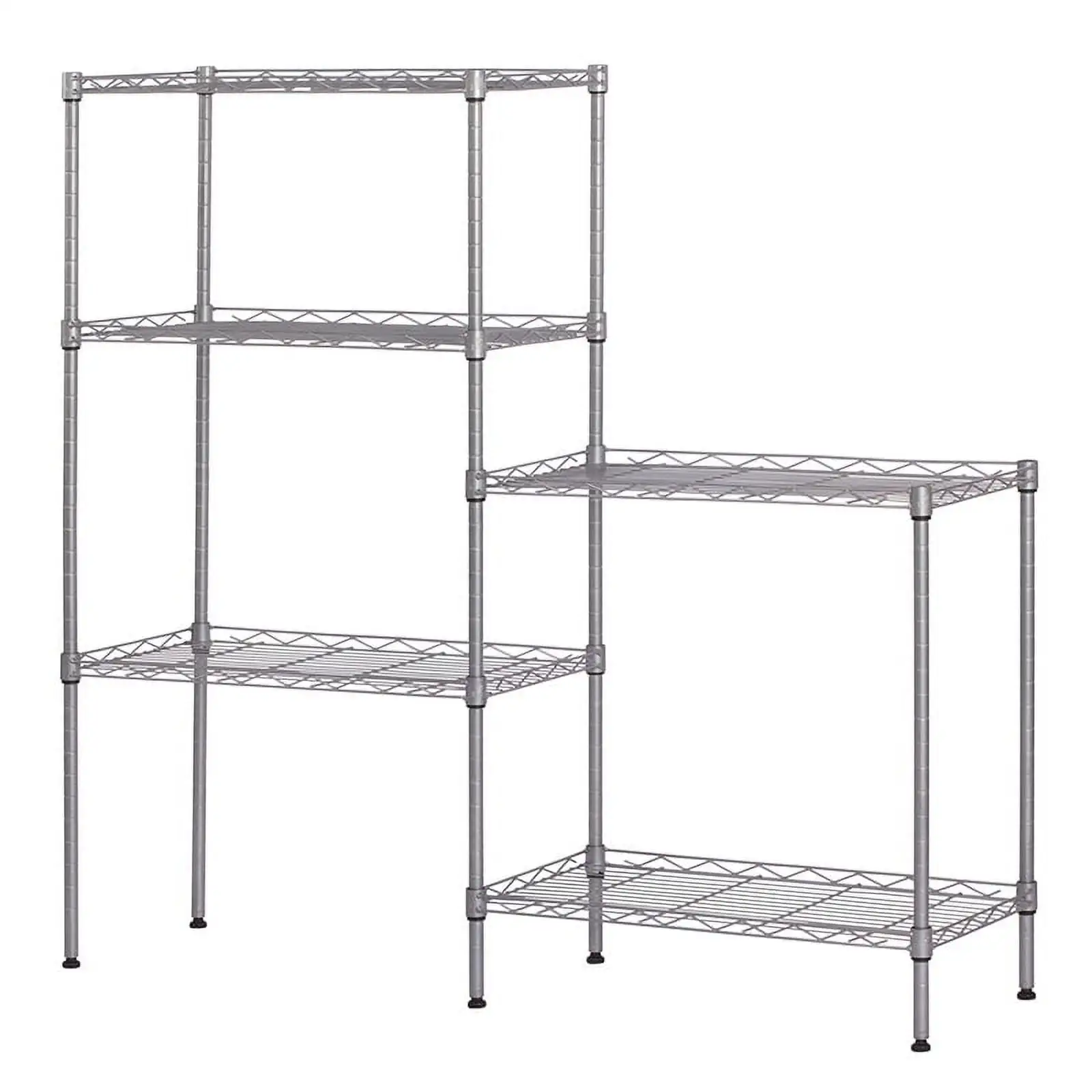 QEEK 5-Shelf Adjustable. Heavy Duty Storage Standing Shelf Units. Steel Organizer Wire Rack. Shelving Metal Storage Rack Shelves for Laundry Bathroom Kitchen Pantry Closet. Silver. 21.25 x 11.42 x59