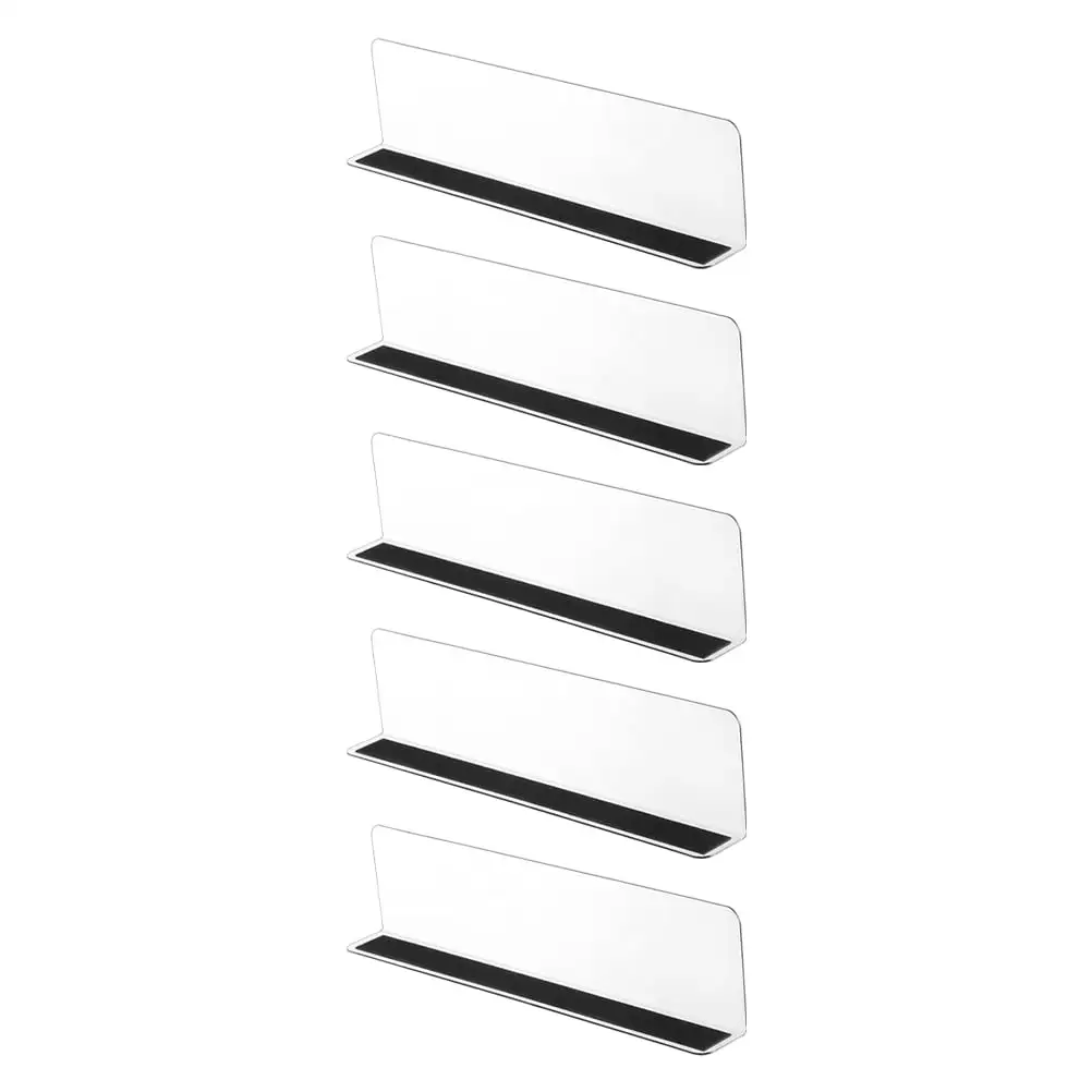 Qnmwood 5Pcs Plastic Magnetic Shelf Dividers for Closet. Bathroom. Kitchen. Office. RV