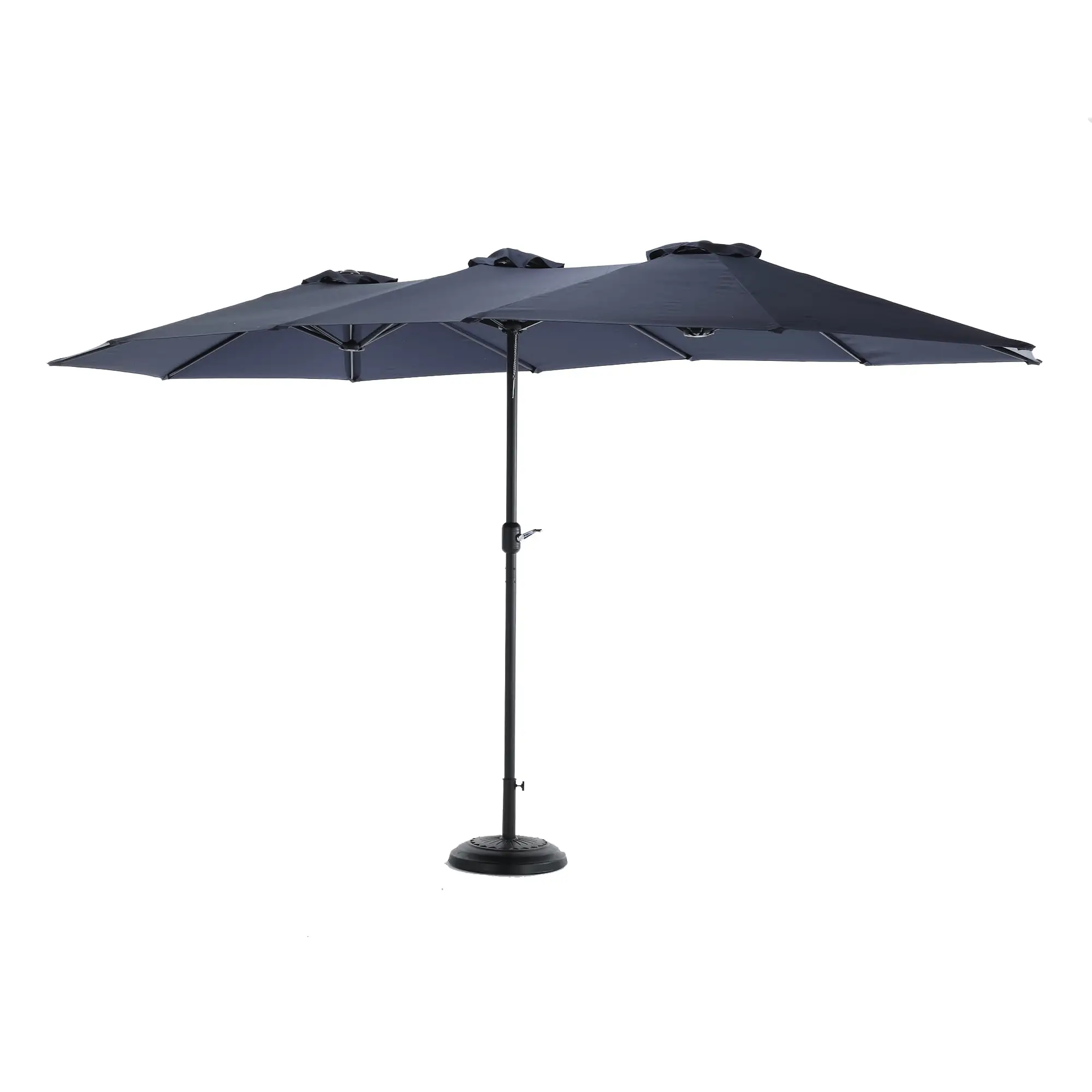 RONSHIN Iron Frame 14.8 Feet Double Sided Outdoor Rectangular Umbrella Windproof Large with Crank