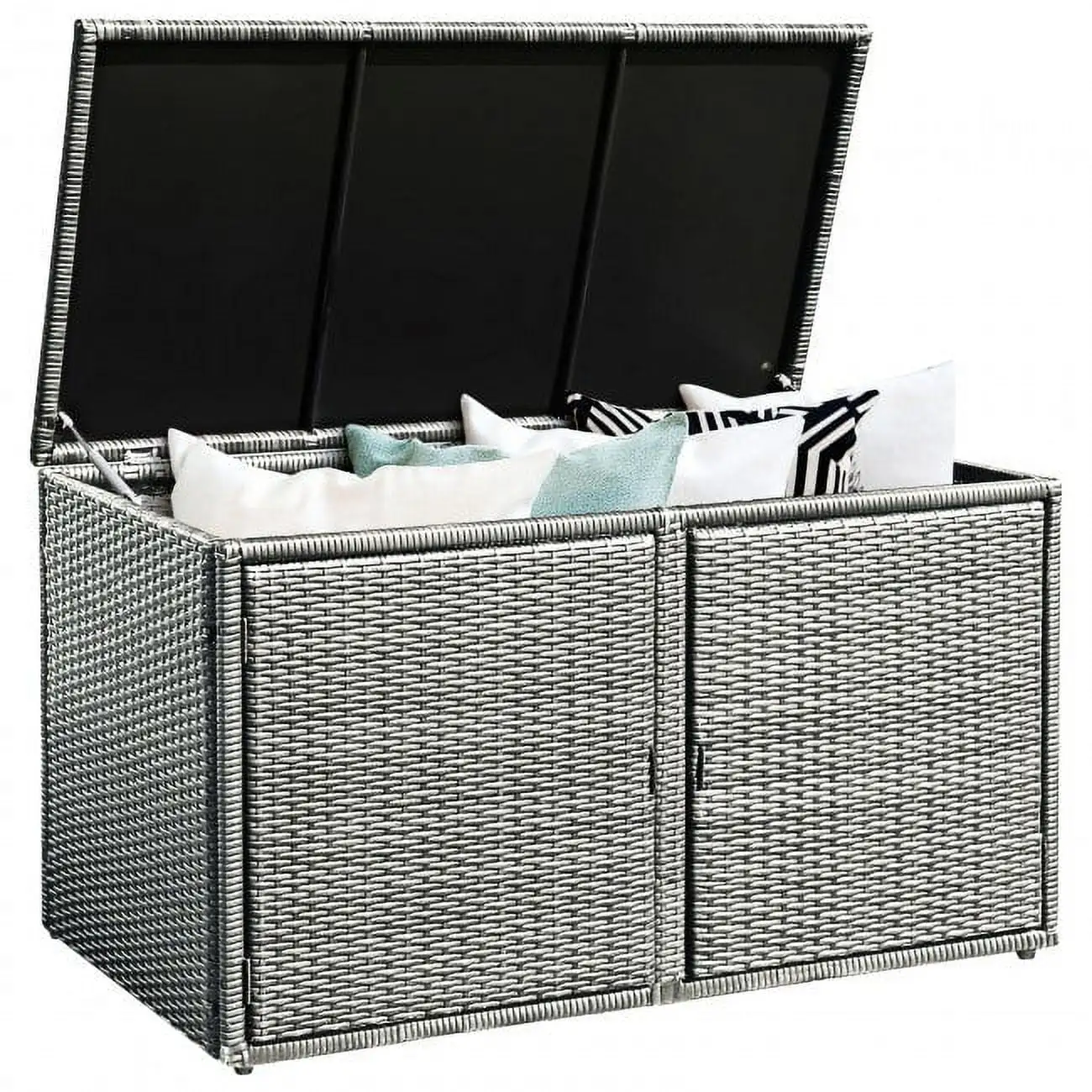 Rattan Storage Container Box with Steel Frame - Single Pack - Organize Beautifully