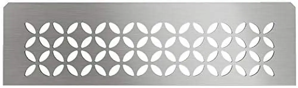 Rectangular Niche Shelf-N - Floral Design - Brushed Stainless Steel (SNS1D5EB)