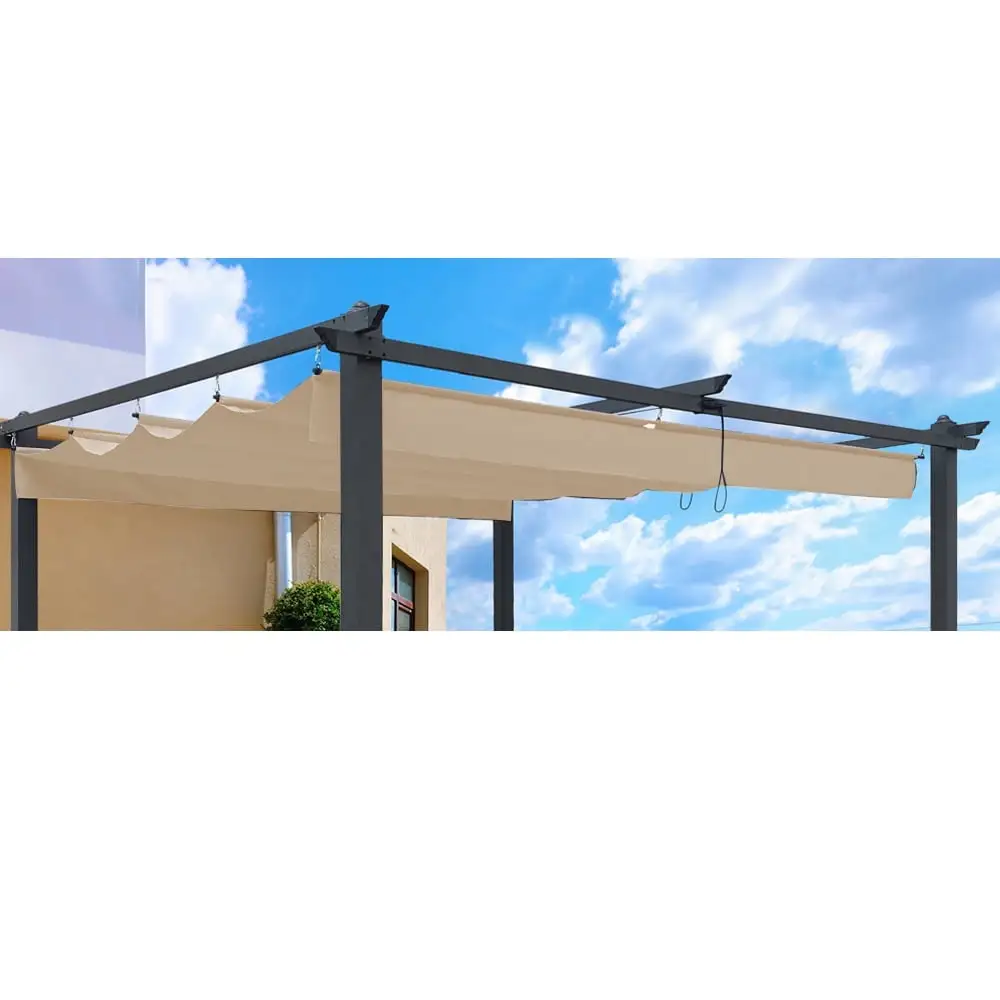 Replacement Pergola Canopy Cover Top Fabric Suitable for 10' x 10' Pergola.Khaki