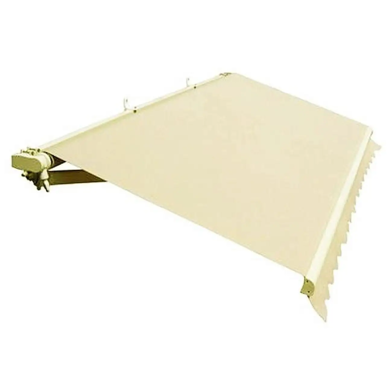 Retractable 10' X 8' Home Patio Awning Canopy Ivory Color