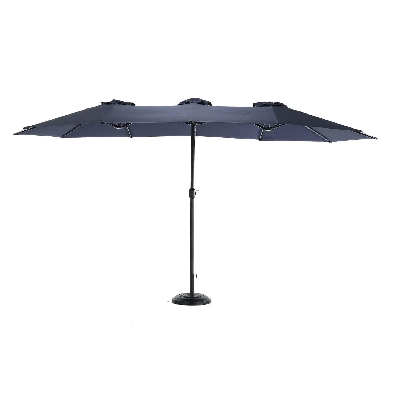 Royard Oaktree 14.8 Ft Double Sided Patio Umbrella. Large Rectangular Outdoor Umbrella with Crank. UV Protection Sun Shade for Market Garden Lawn Backyard Poolside. Base Not Included. Navy Blue