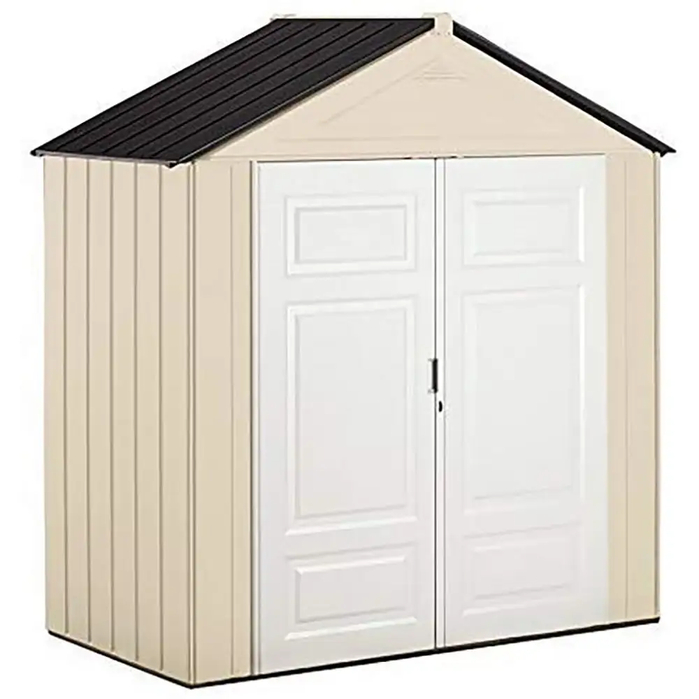 Rubbermaid 165915 7 x 3-Foot Plastic Outdoor Storage Shed. Maple/Sandstone