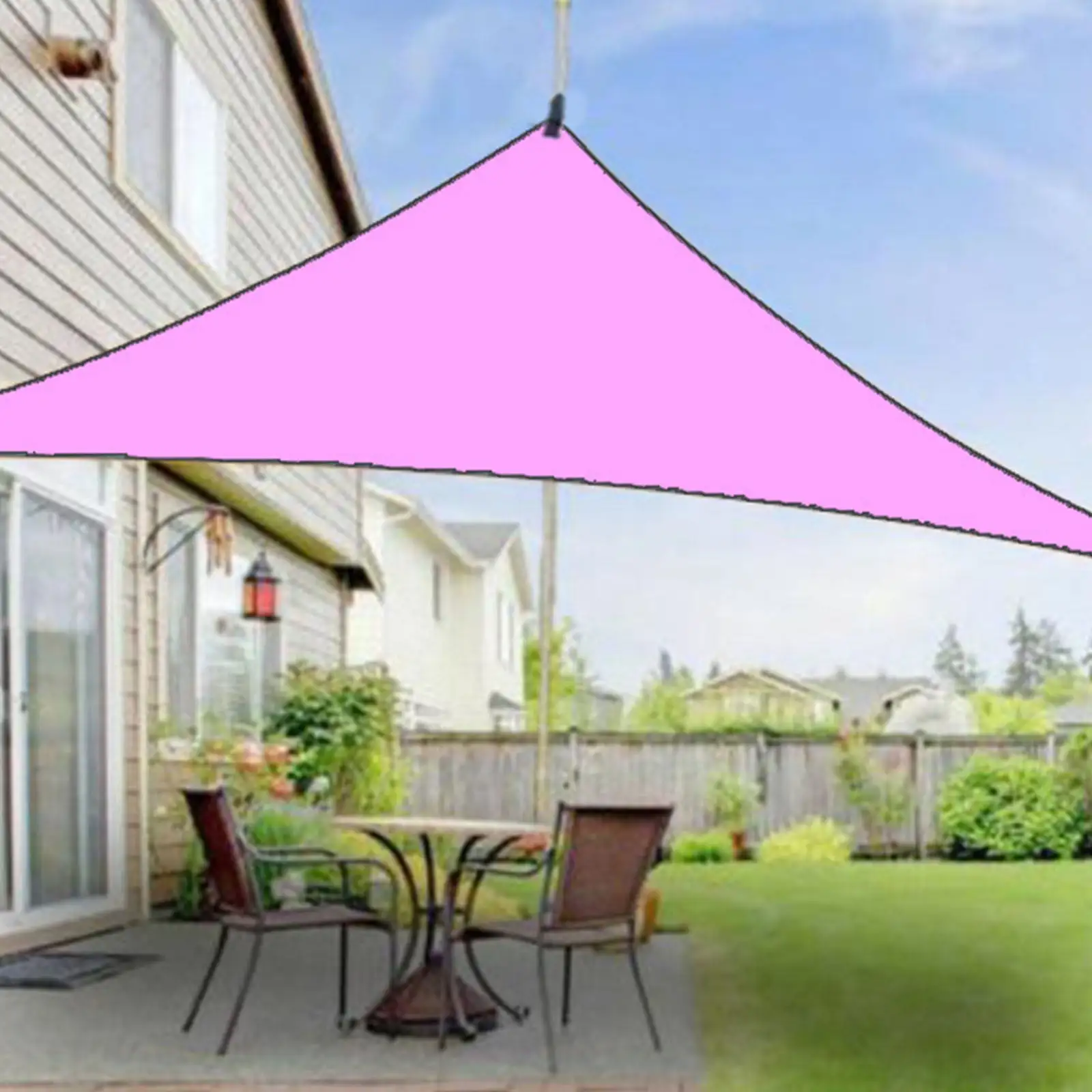 SDJMa 4m x 4m x 4m Triangle Waterproof SunShade. UV Block Water Resistant Sun Shade Sail Canopy Awning Shelter for Backyard Deck Patio Garden Outdoor Activities and Facility