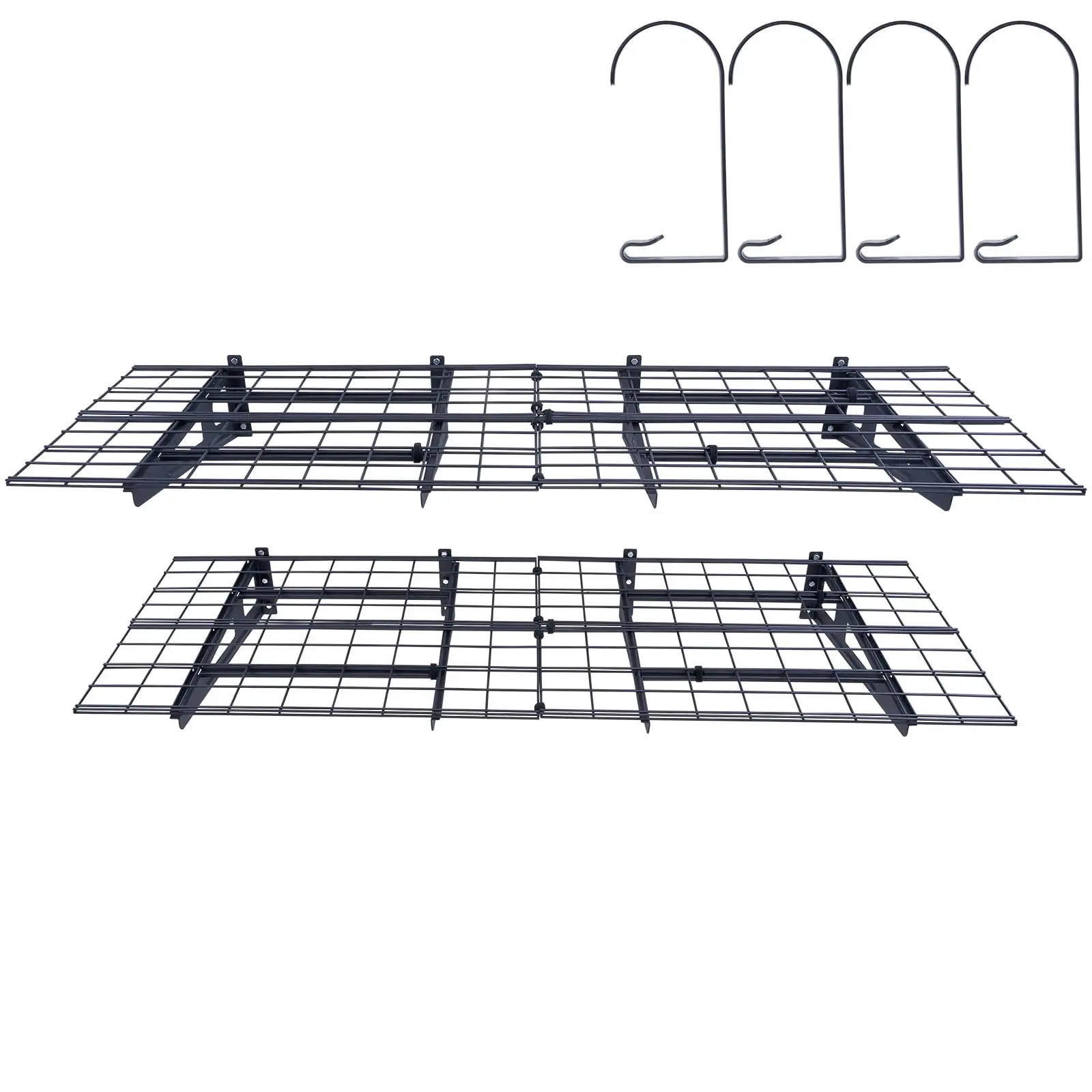 SKYSHALO 2PCS 4X2 FT garage storage rack wall -mounted heavy shelf rack