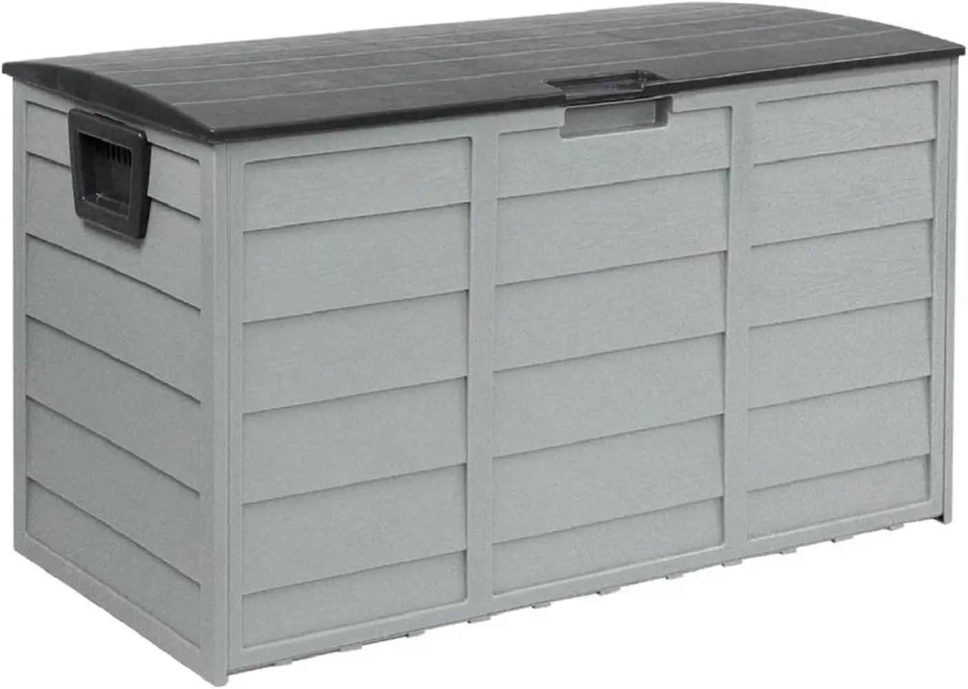 SOLAURA 75 Gallon Deck Box Outdoor Resin Storage Box. Gray