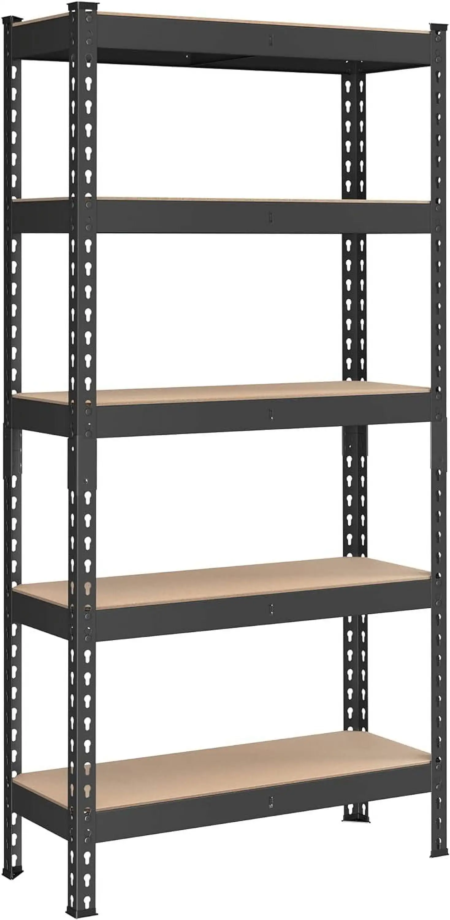 SONGMICS 5-Tier Storage Shelves Garage Storage Boltless Assembly Adjustable Shelving Units 11.8 x 29.5 x 59.1 Inches Load 1929 lb Each Shed Warehouse Basement. Black